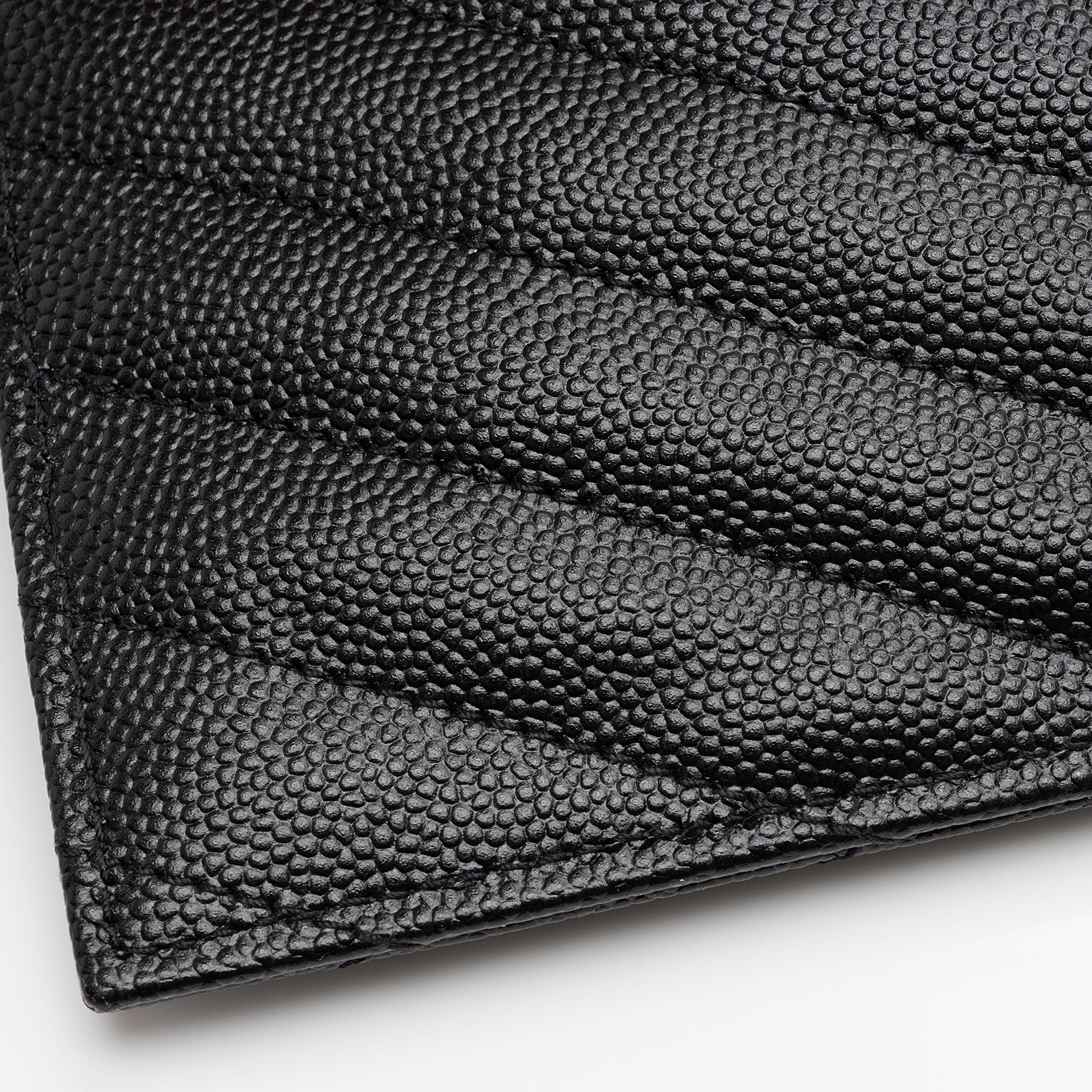 Saint Laurent Matelasse Grain de Poudre Monogram Bill Pouch (SHF-mP6iOM)