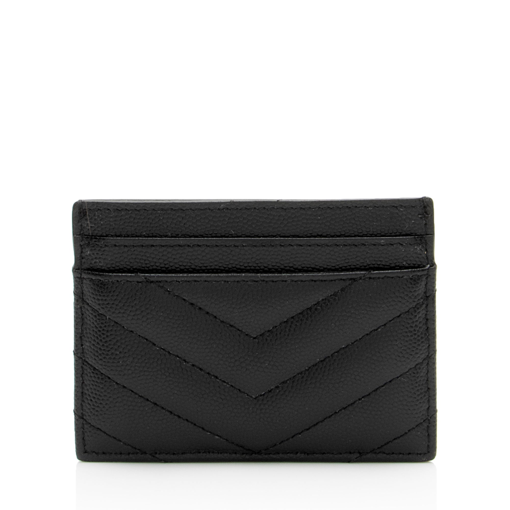 Saint Laurent Matelasse Grain de Poudre Monogram Card Case