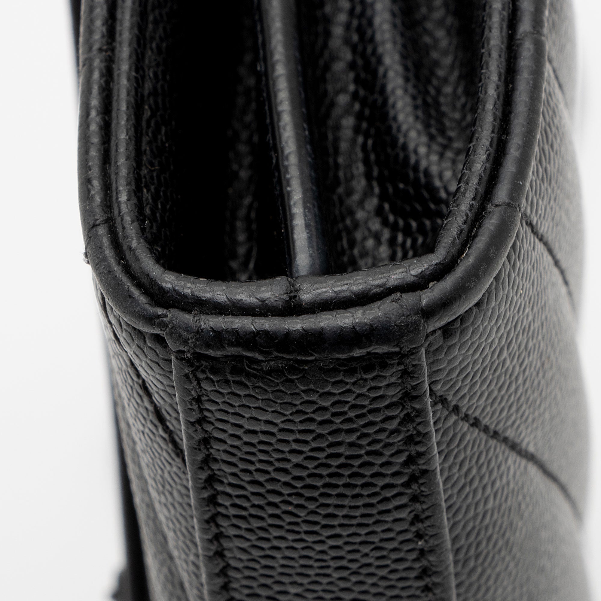 Saint Laurent Matelasse Grain de Poudre Monogram Chain Wallet - FINAL SALE (SHF-3qQ1Kb)