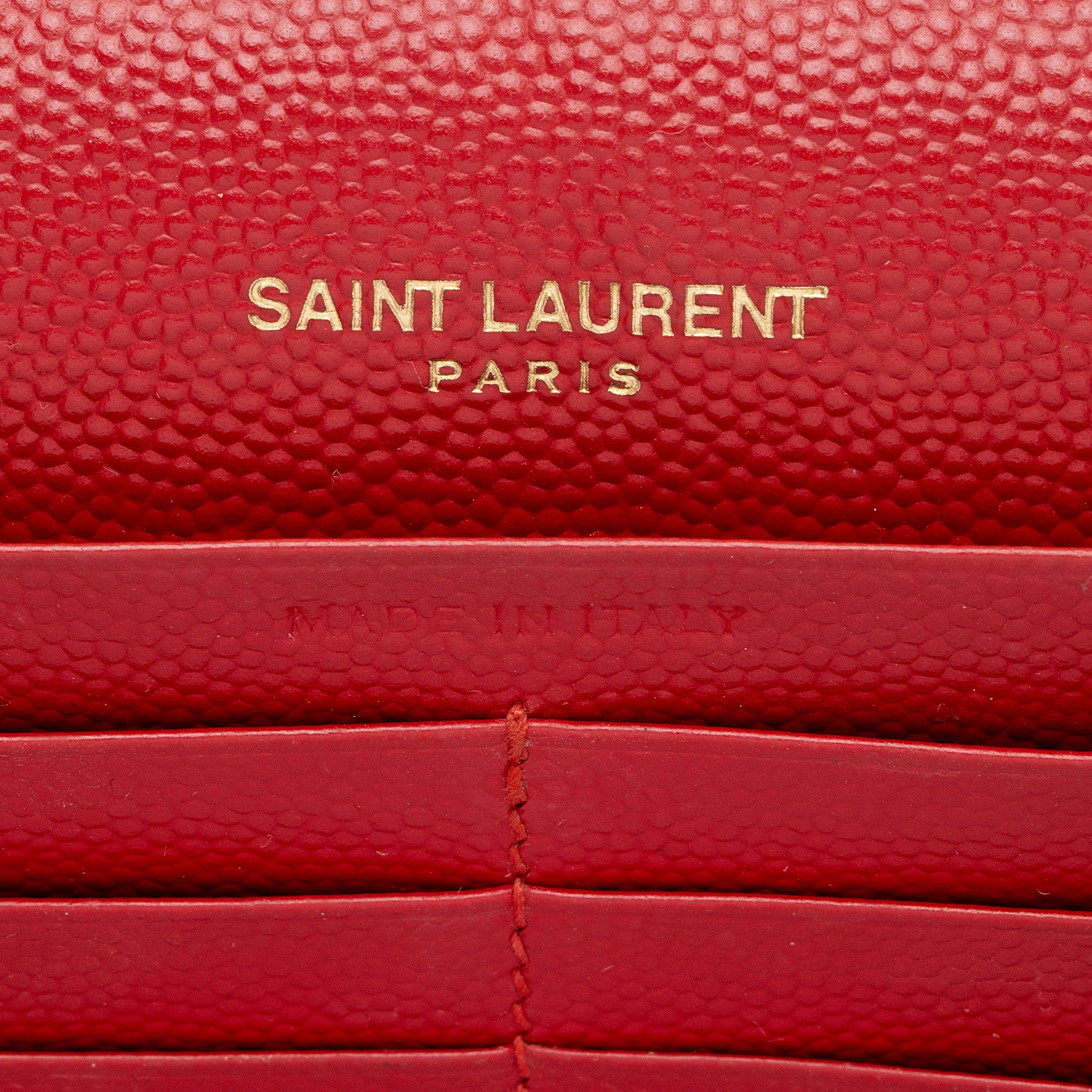 Saint Laurent Matelasse Grain de Poudre Monogram Chain Wallet (SHF-RDpK3X)