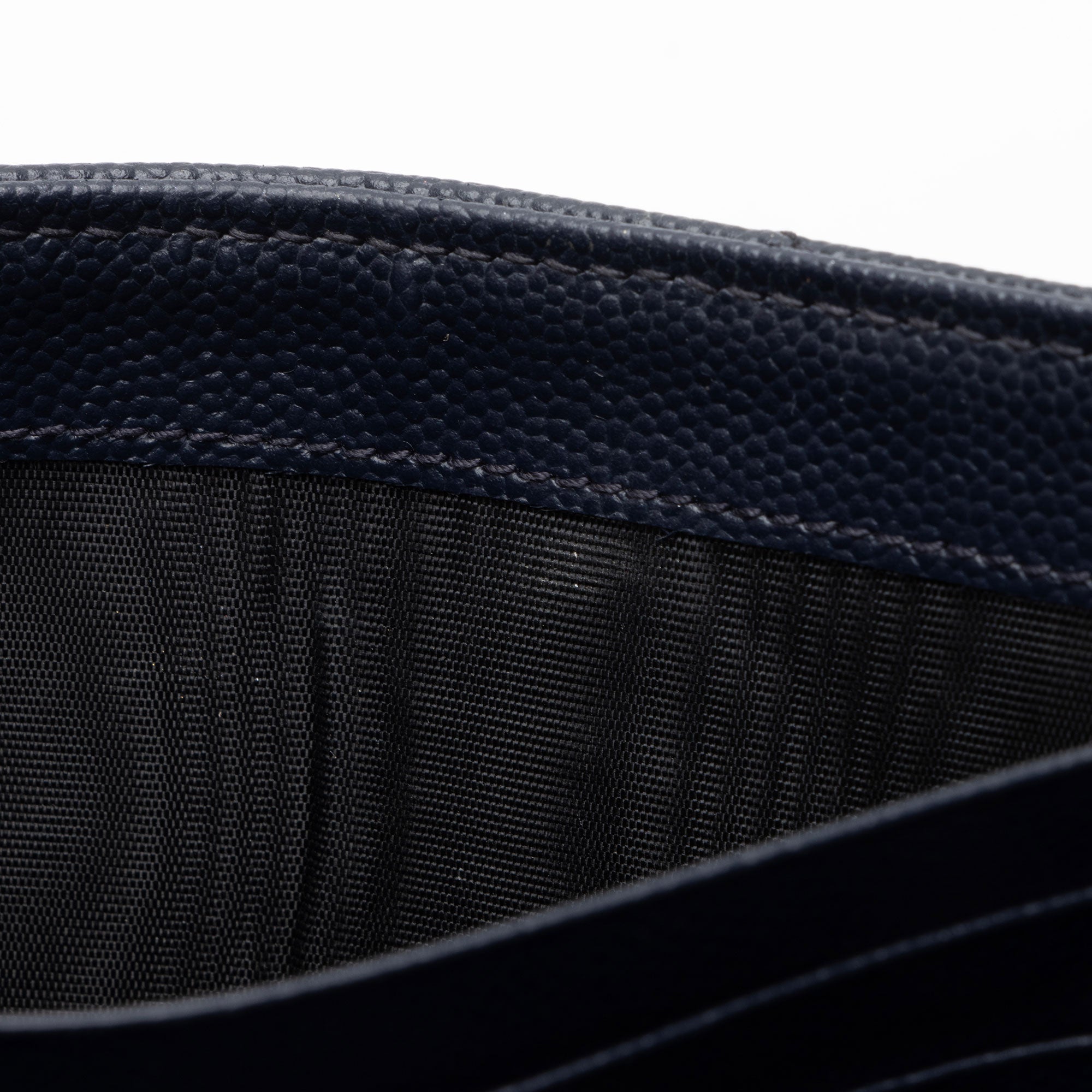 Saint Laurent Matelasse Grain de Poudre Monogram Chain Wallet