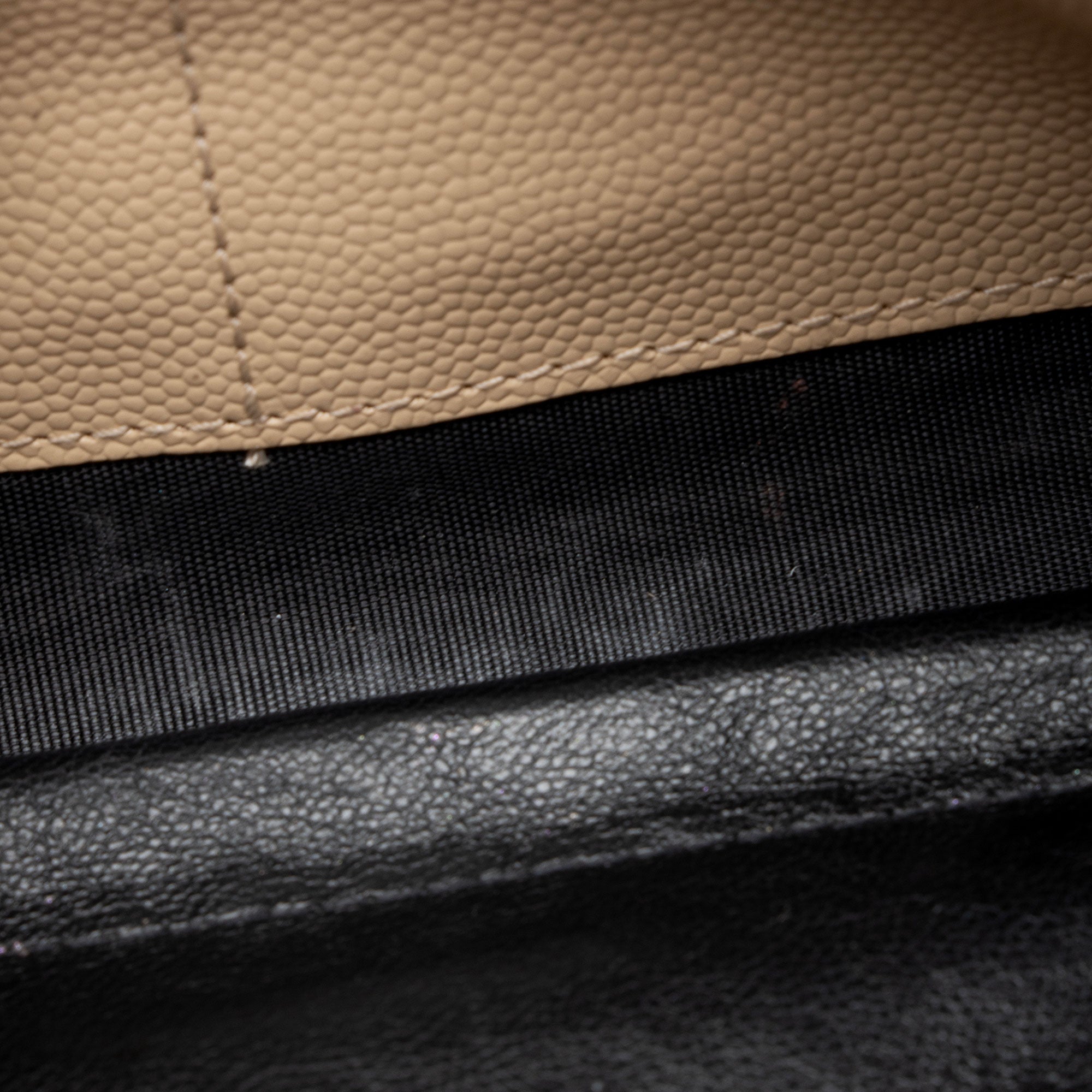 Saint Laurent Matelasse Grain de Poudre Monogram Chain Wallet