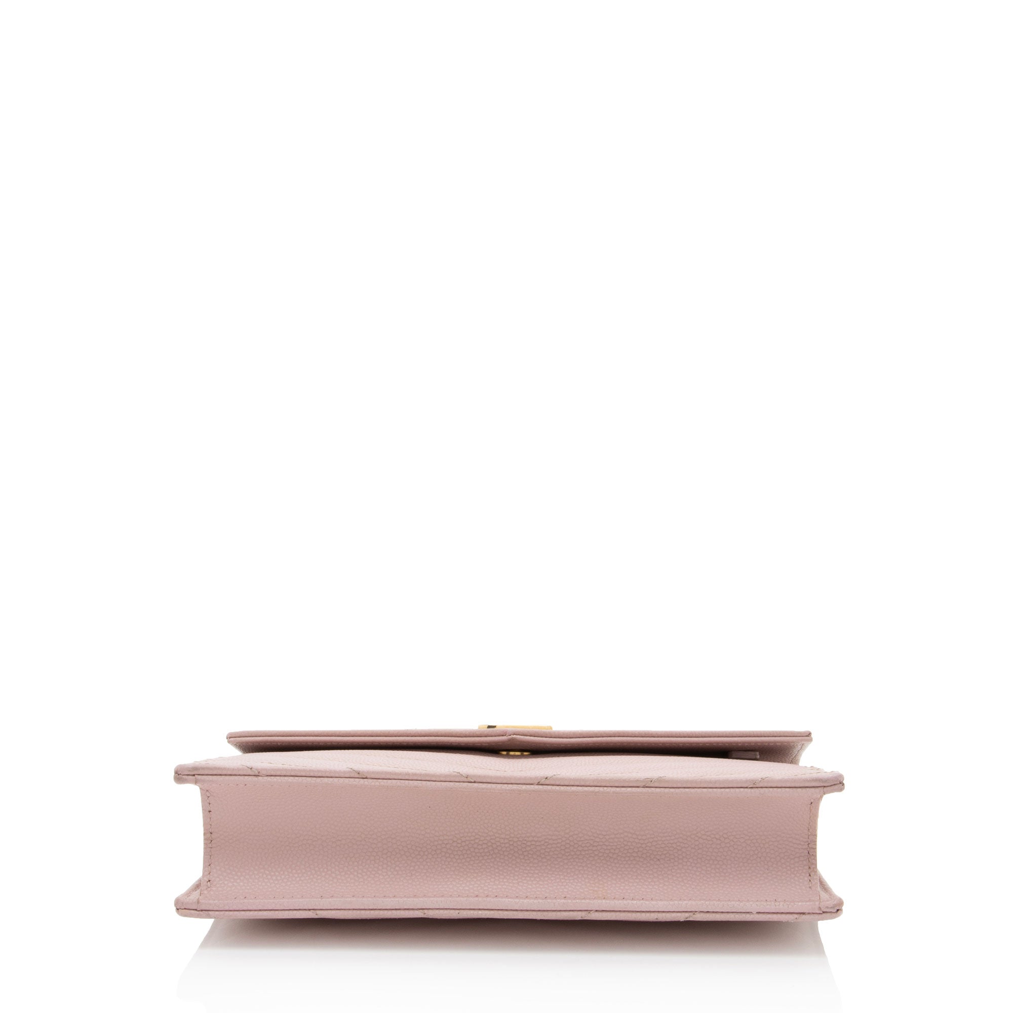 Saint Laurent Matelasse Grain de Poudre Monogram Envelope Chain Wallet