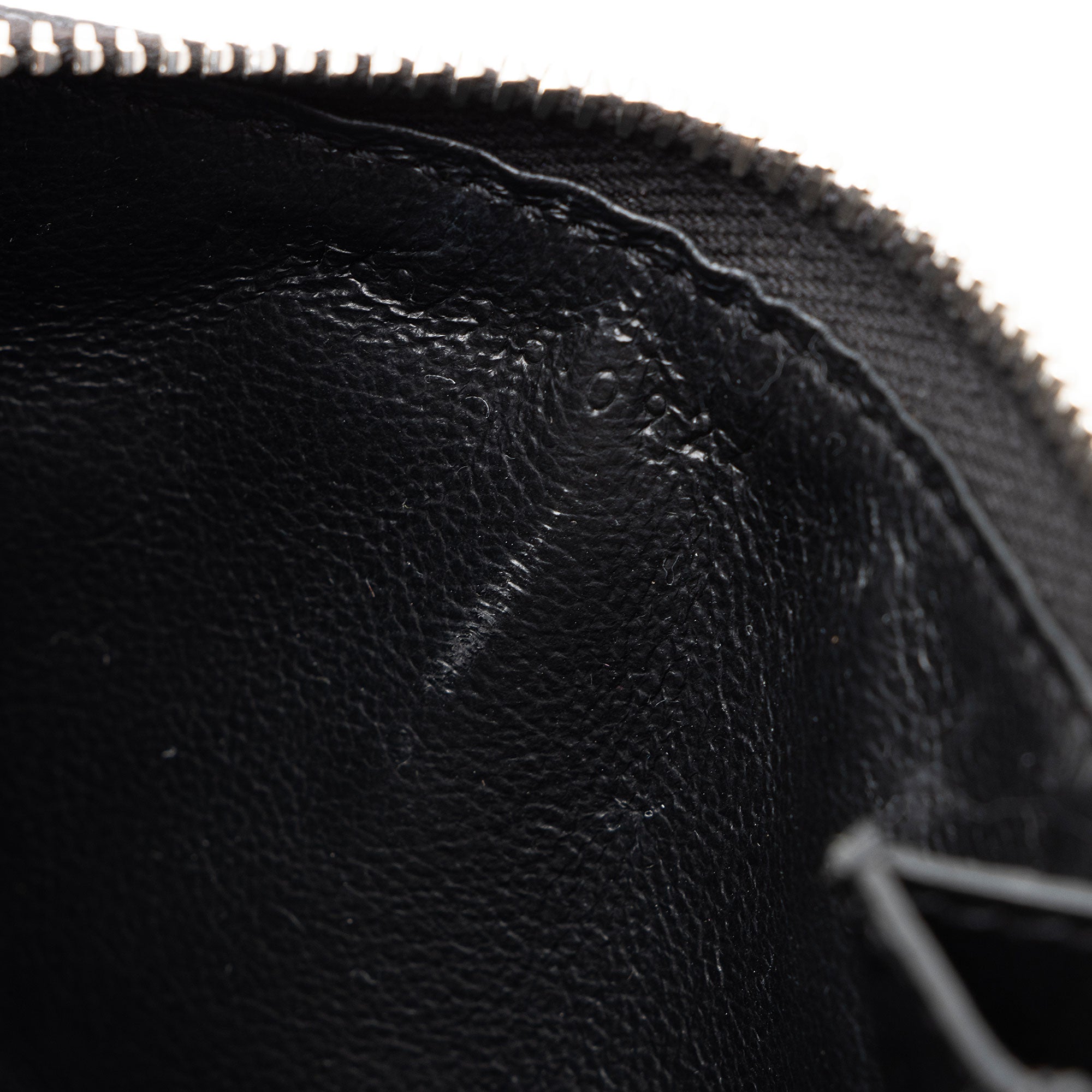 Saint Laurent Matelasse Grain de Poudre Monogram Fragments Zipper Card Case