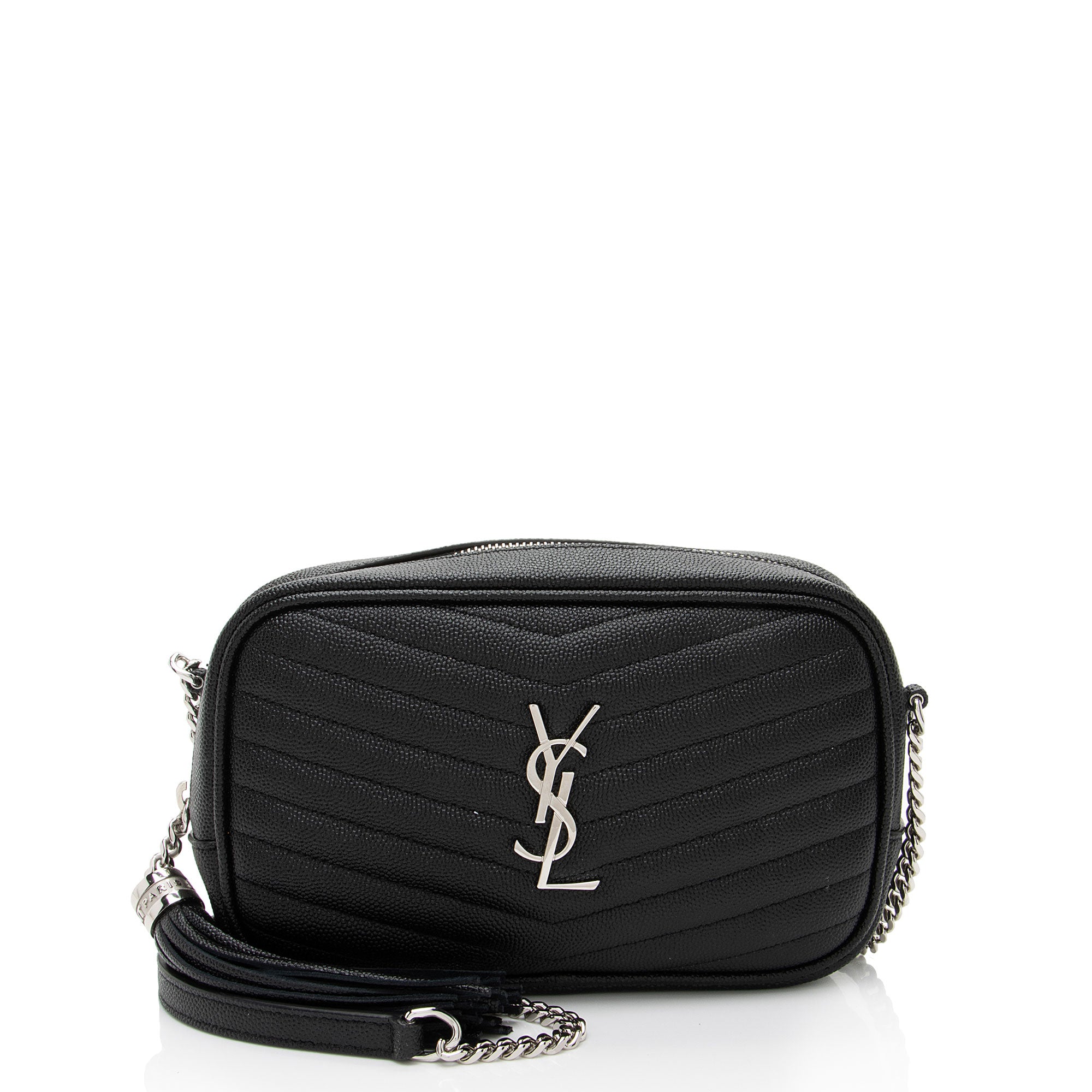 Saint Laurent Matelasse Grain de Poudre Monogram Lou Mini Camera Bag
