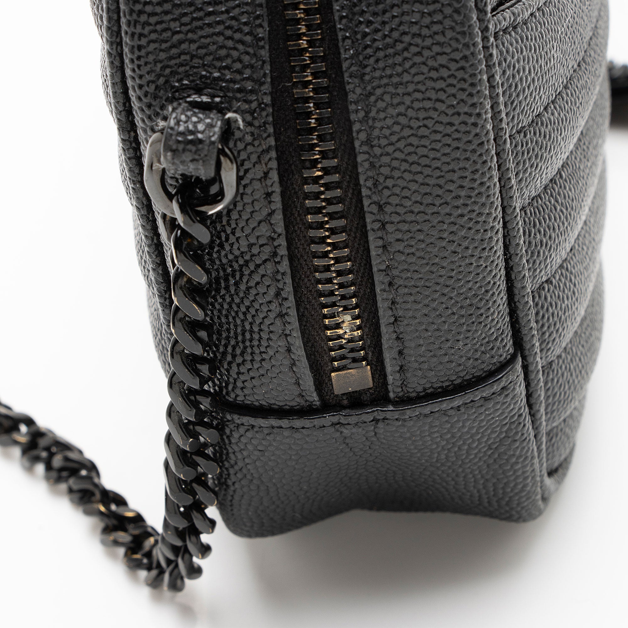 Saint Laurent Matelasse Grain de Poudre Monogram Lou Mini Camera Bag