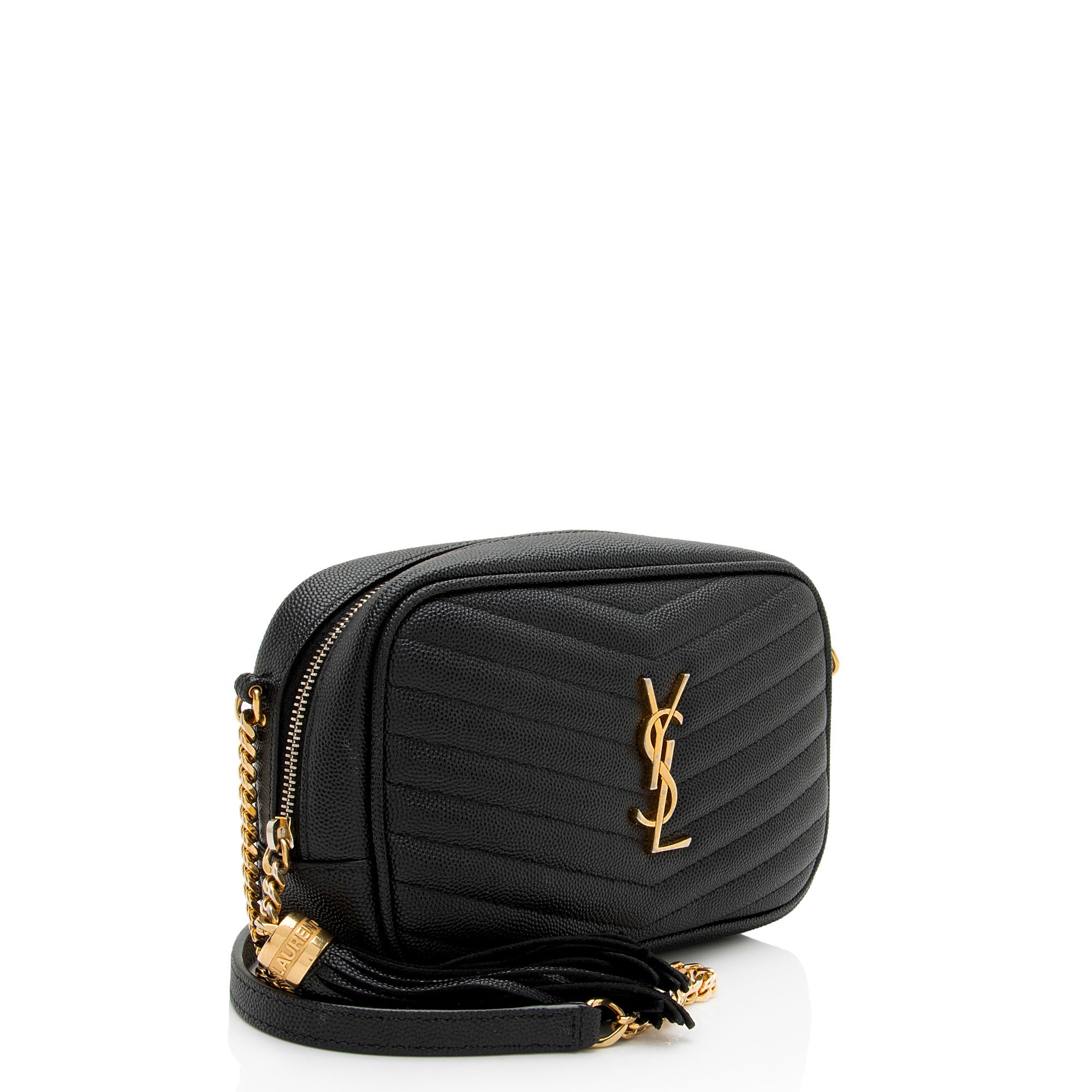 Saint Laurent Matelasse Grain de Poudre Monogram Lou Mini Camera Bag
