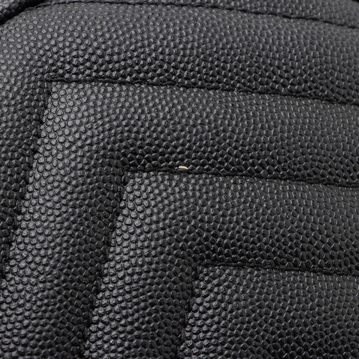 Saint Laurent Matelasse Grain de Poudre Monogram Vinyle Round Camera Bag