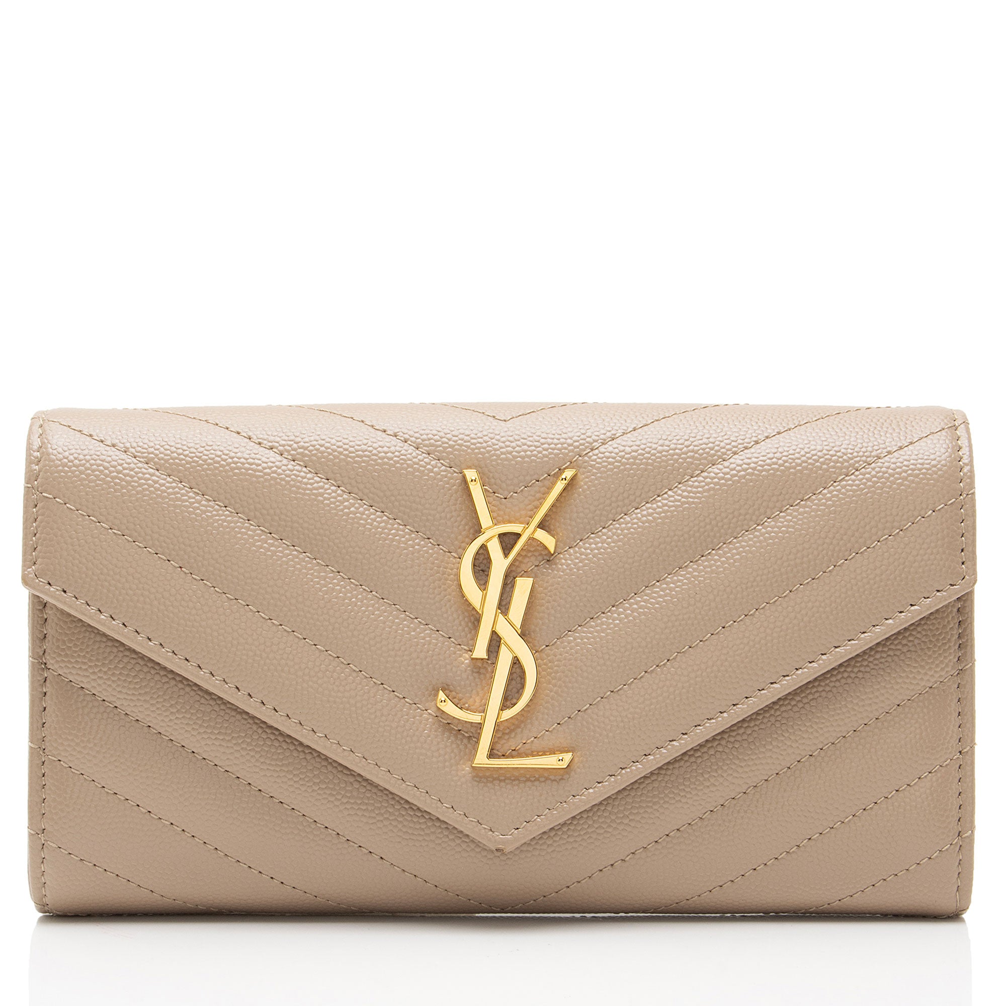 Saint Laurent Matelasse Grain de Poudre Monogram Wallet