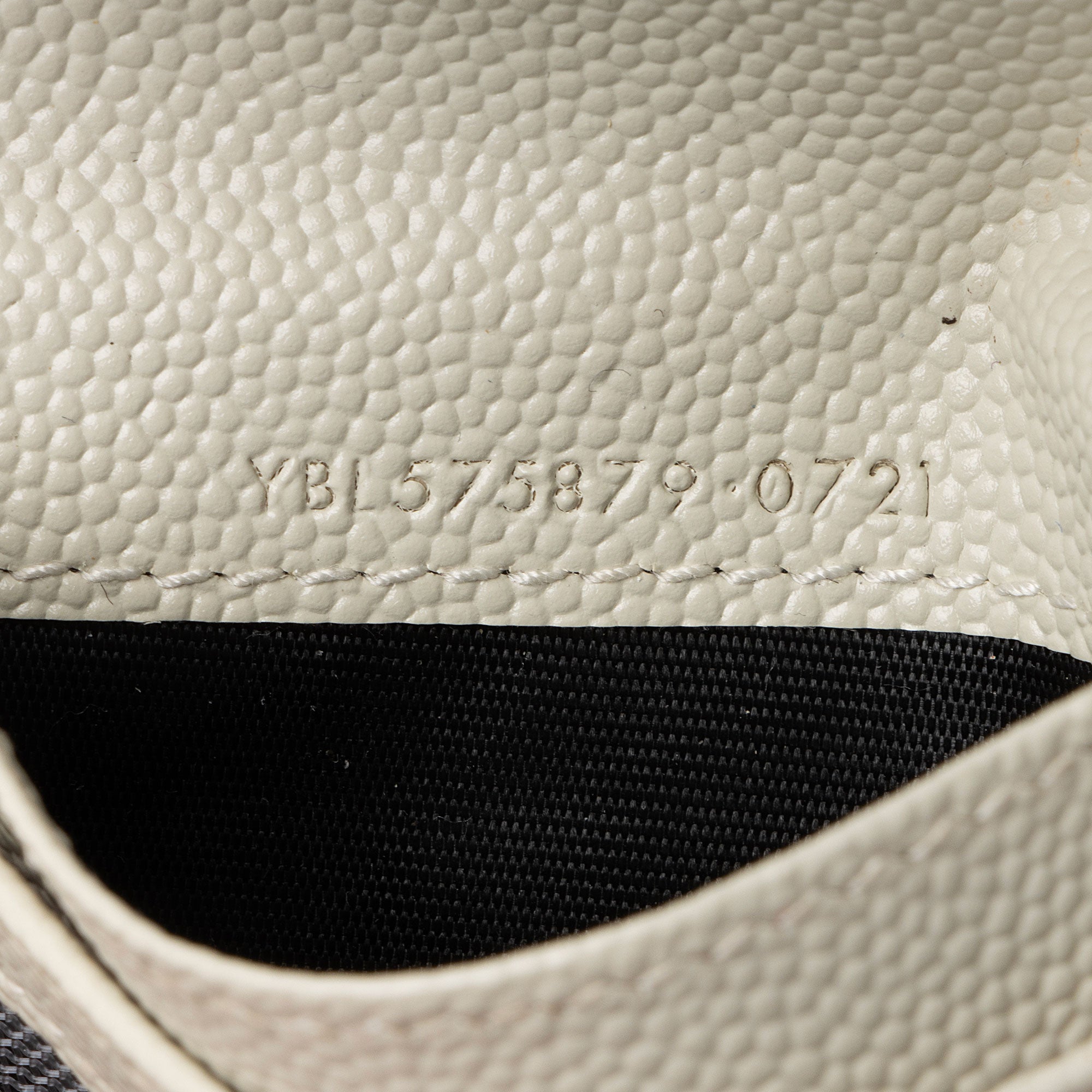 Saint Laurent Matelasse Grain de Poudre Monogram Zipper Card Case