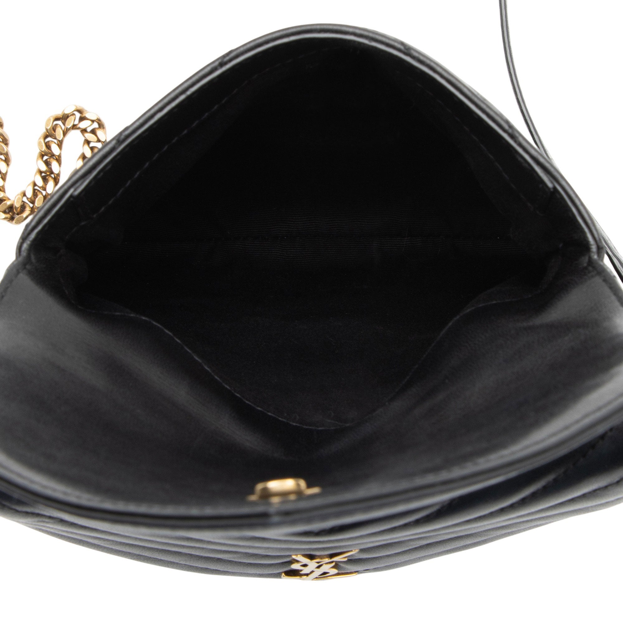 Saint Laurent Matelasse Lambskin Monogram Small Double Flap Bag