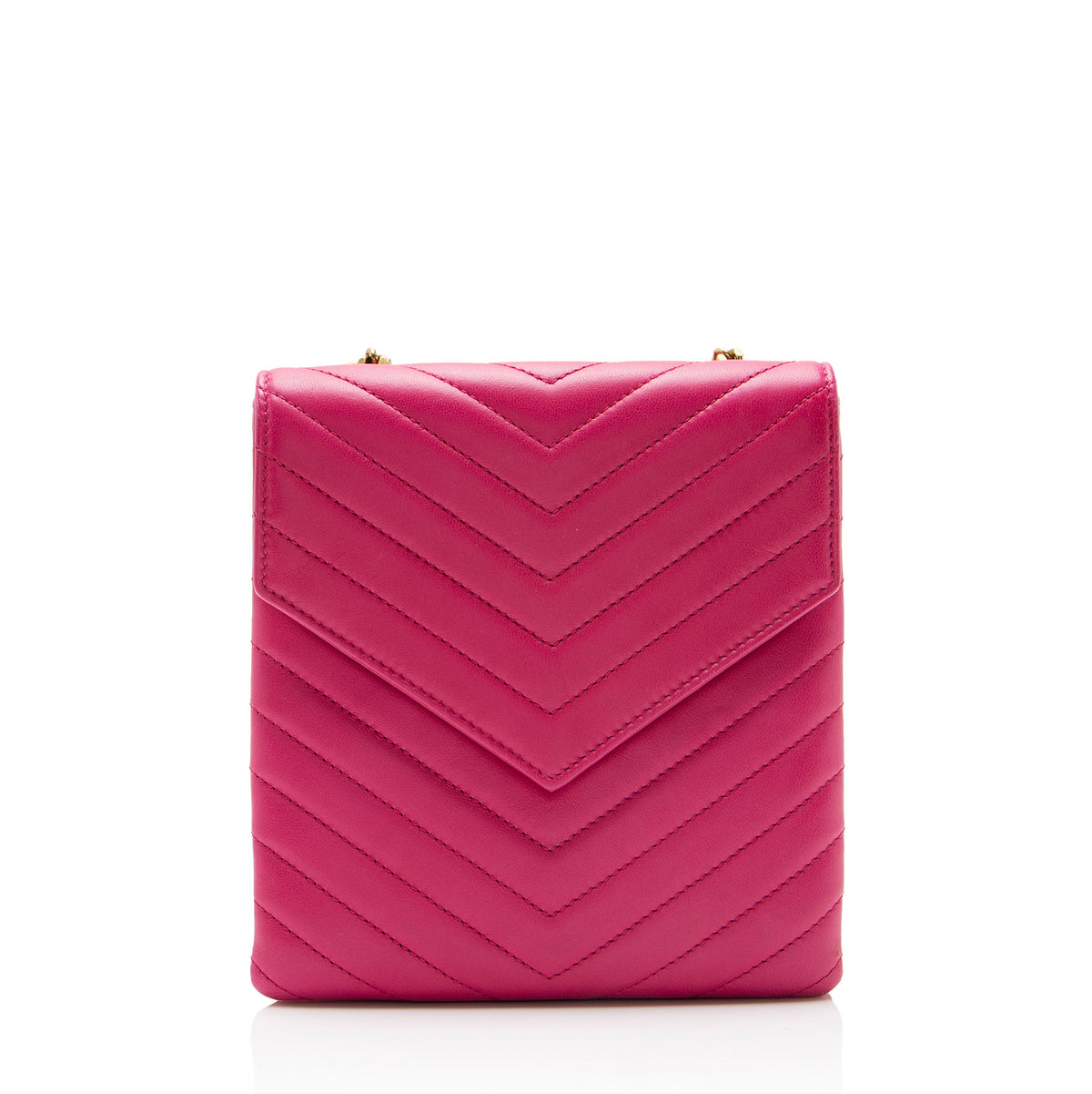 Saint Laurent Matelasse Lambskin Monogram Small Double Flap Bag