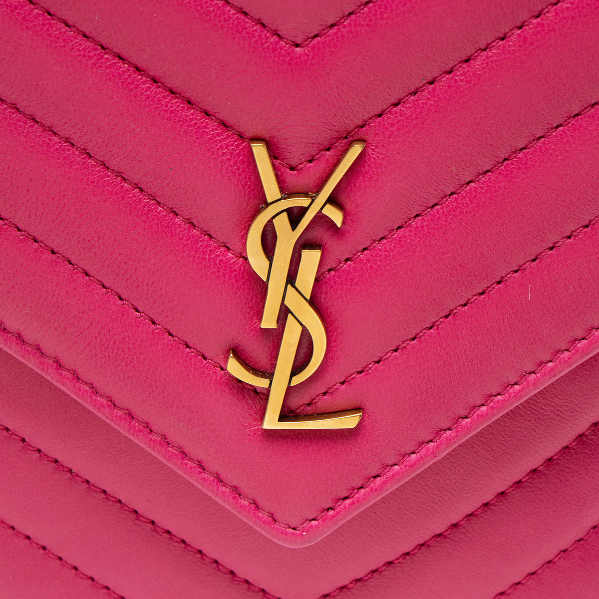 Saint Laurent Matelasse Lambskin Monogram Small Double Flap Bag