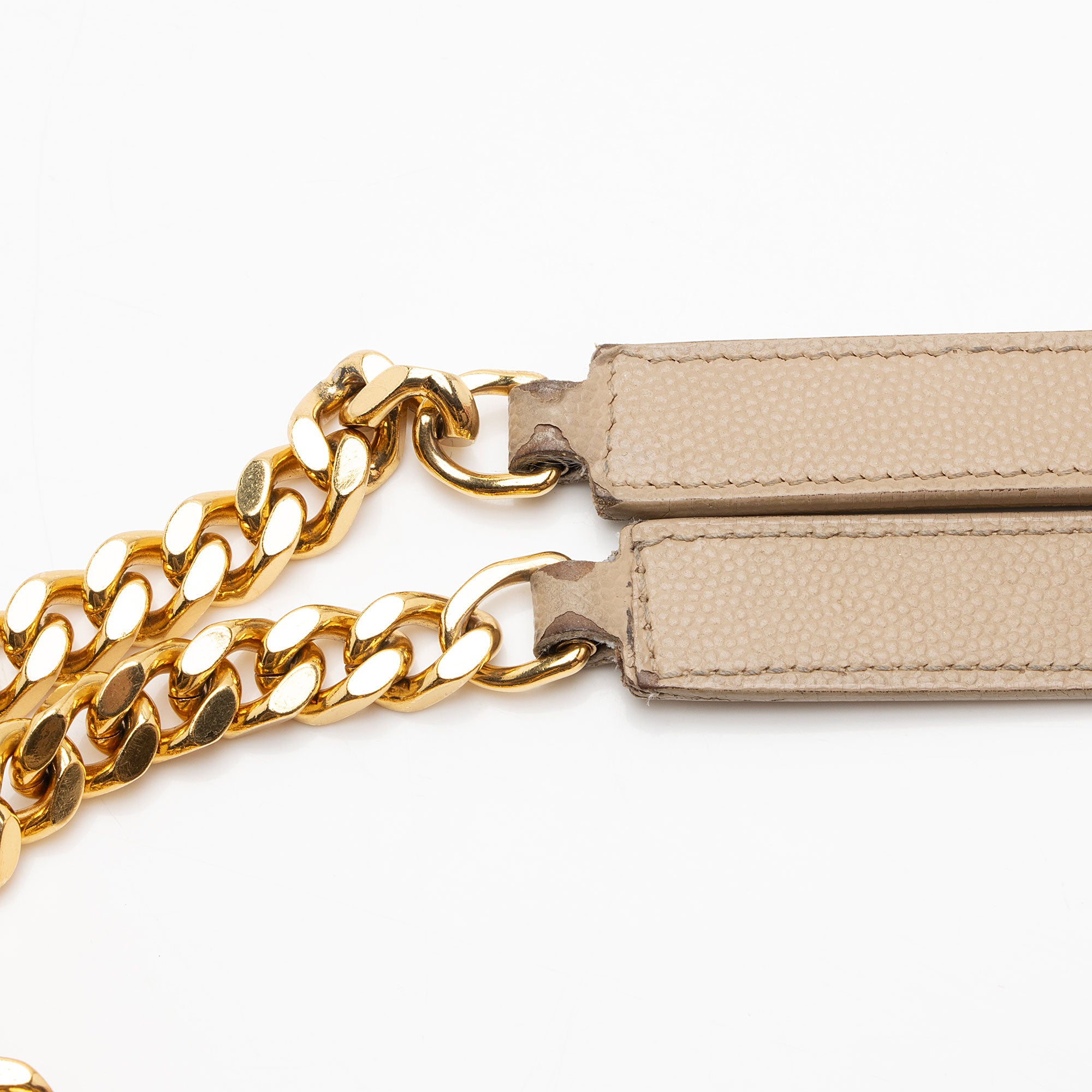 Saint Laurent Matelasse Grain de Poudre Monogram Chain Shopper Tote (SHF-bgDHik)