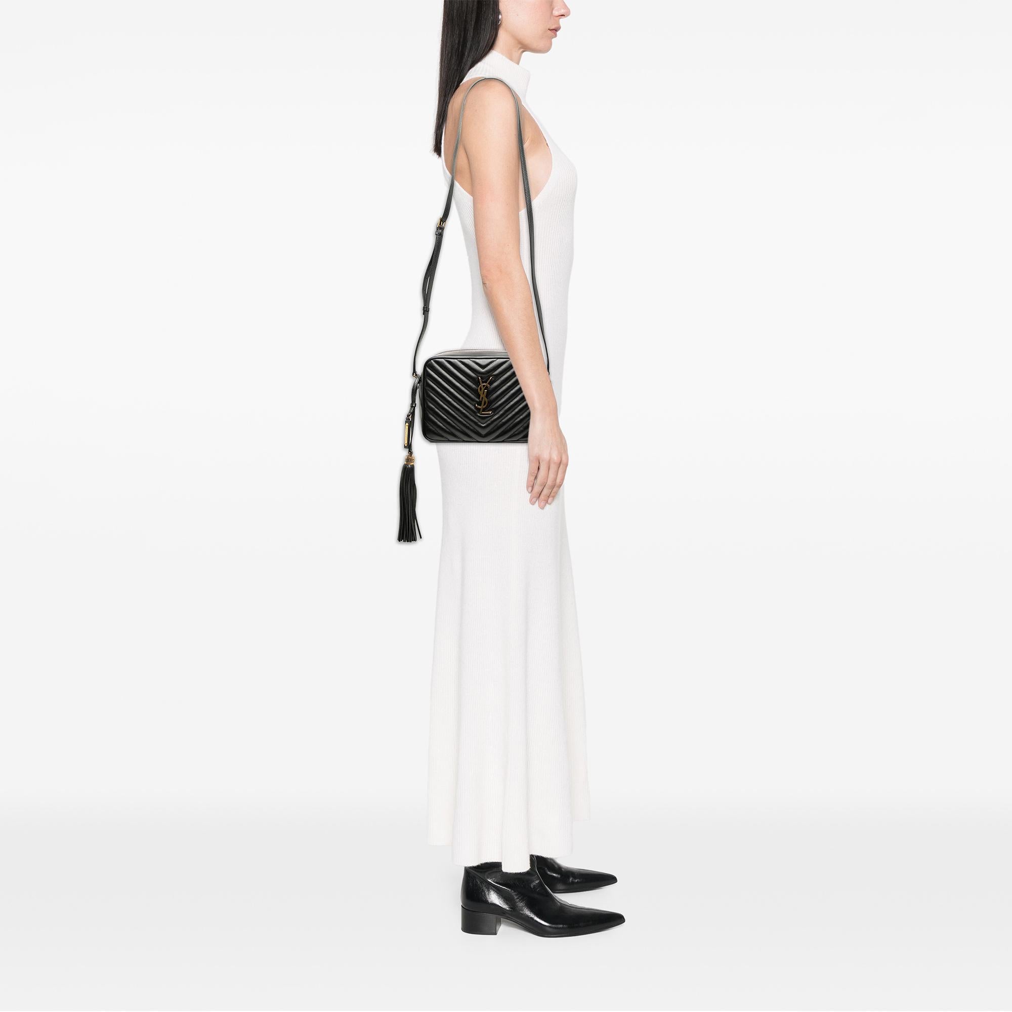 Saint Laurent Matelasse Leather Monogram Lou Camera Bag