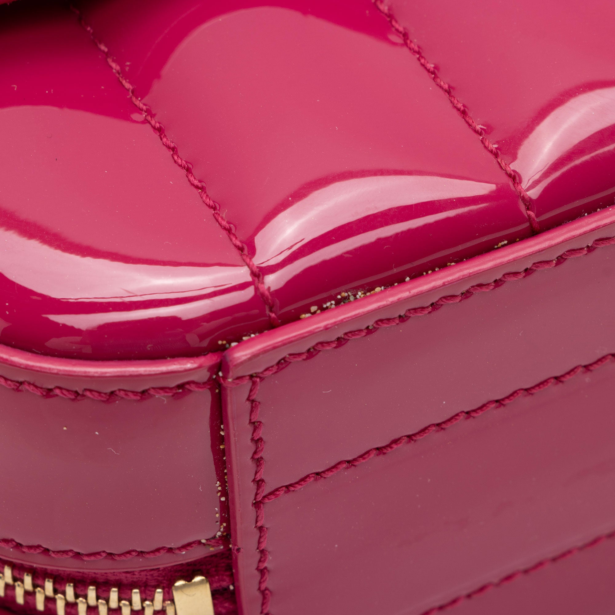 Saint Laurent Matelasse Patent Lambskin Monogram Vicky Camera Bag