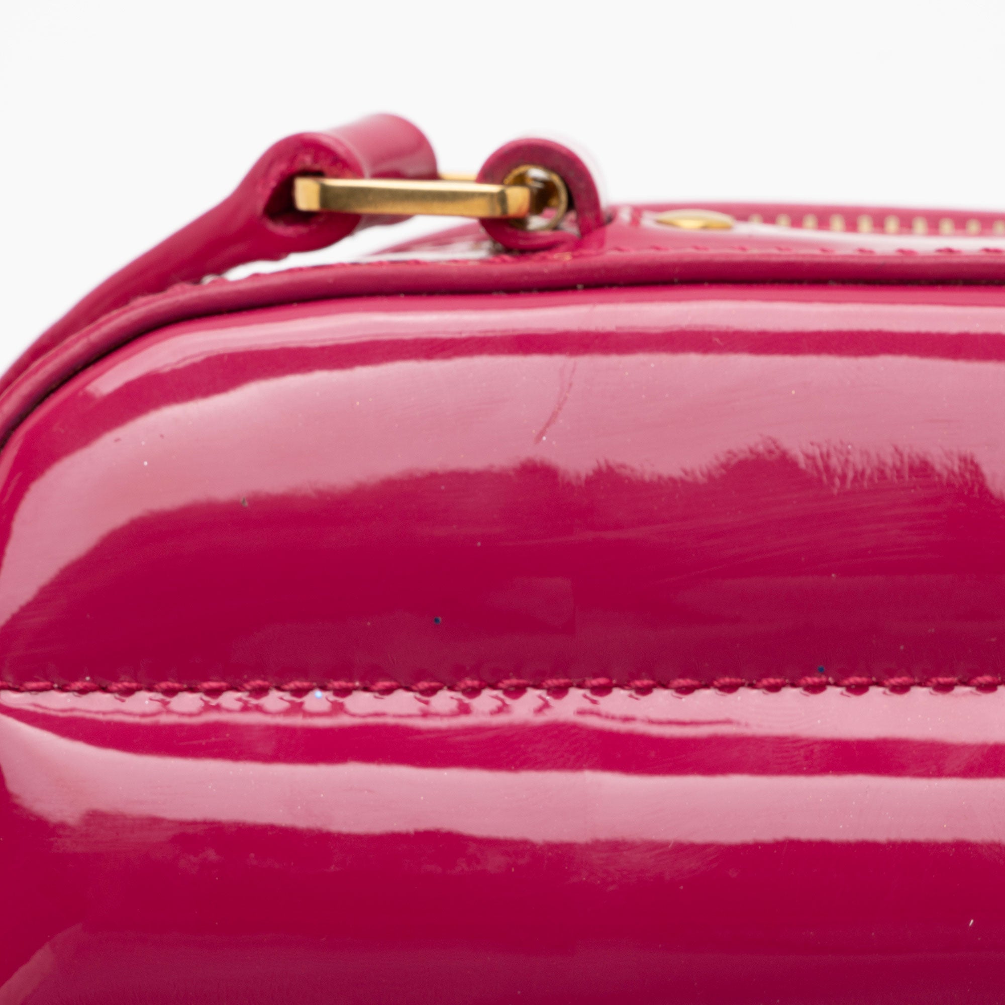 Saint Laurent Matelasse Patent Lambskin Monogram Vicky Camera Bag