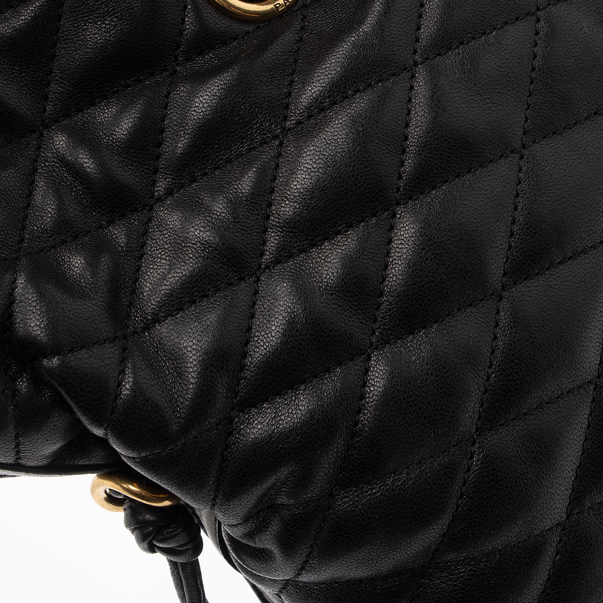 Saint Laurent Matelasse Quilted YSL Pochon Drawstring Tote (SHF-EoGX4B)