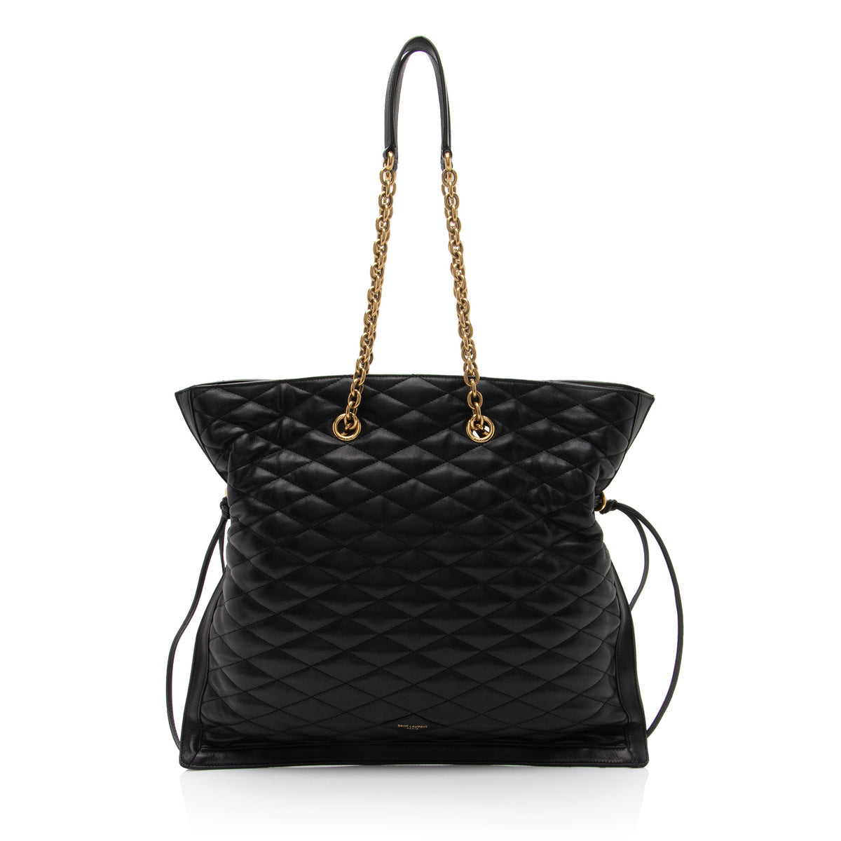 Saint Laurent Matelasse Quilted YSL Pochon Drawstring Tote (SHF-EoGX4B display picture 1
