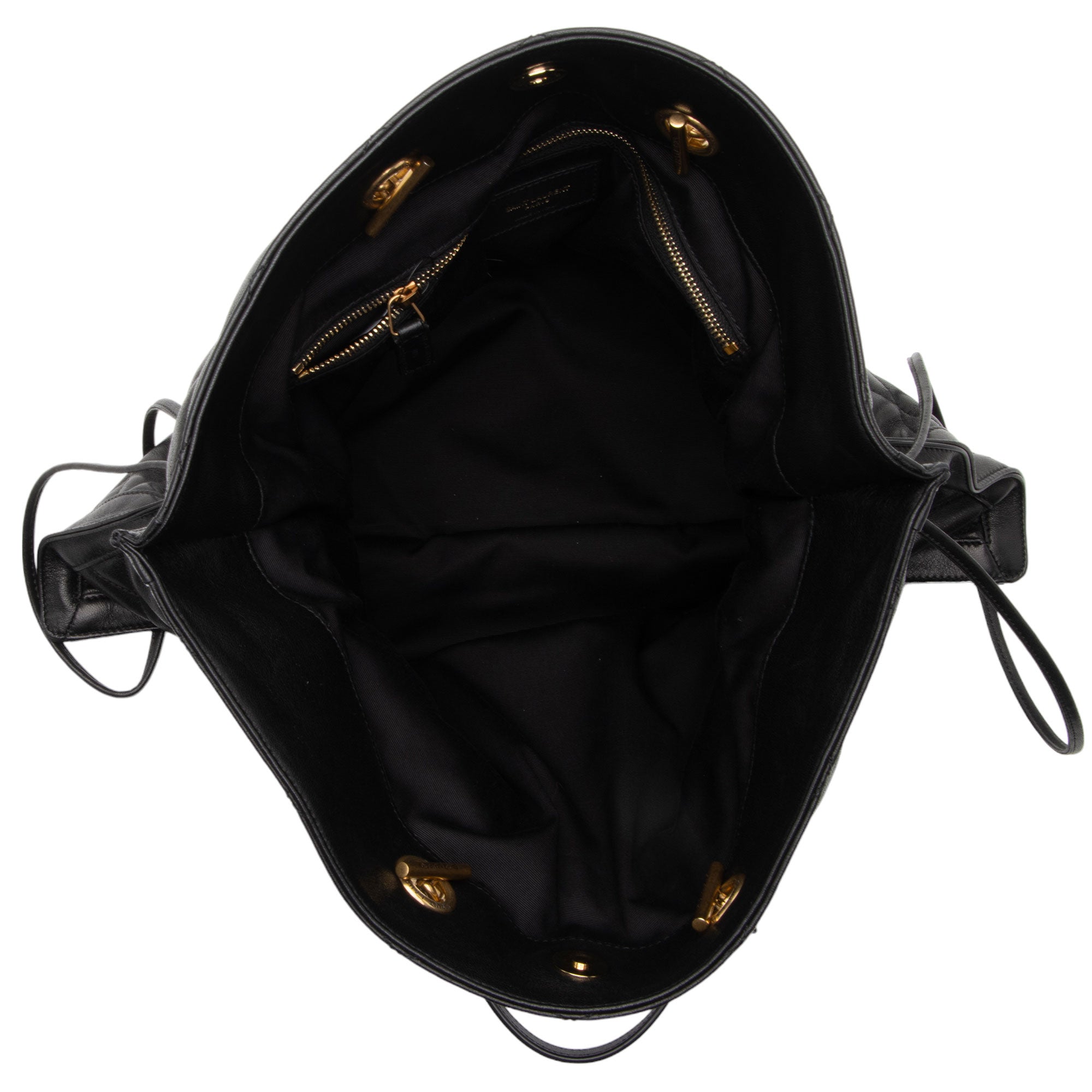 Saint Laurent Matelasse Quilted YSL Pochon Drawstring Tote (SHF-EoGX4B)