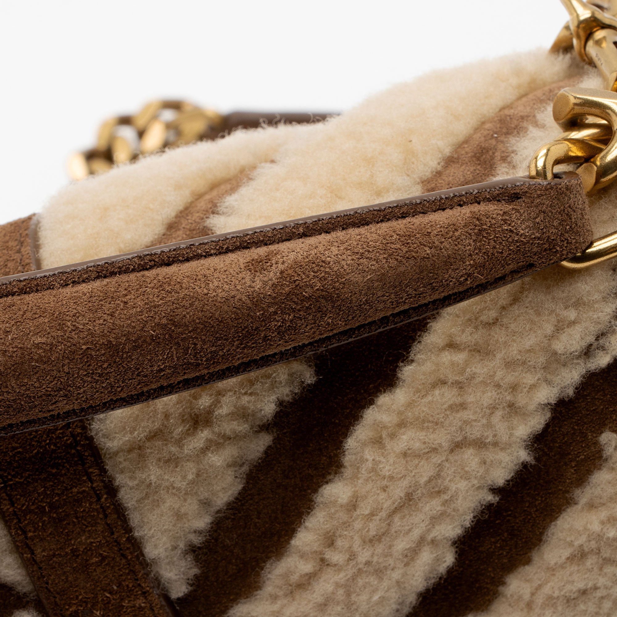 Saint Laurent Matelasse Shearling Nubuck College Medium Shoulder Bag (SHF-aCkyln)