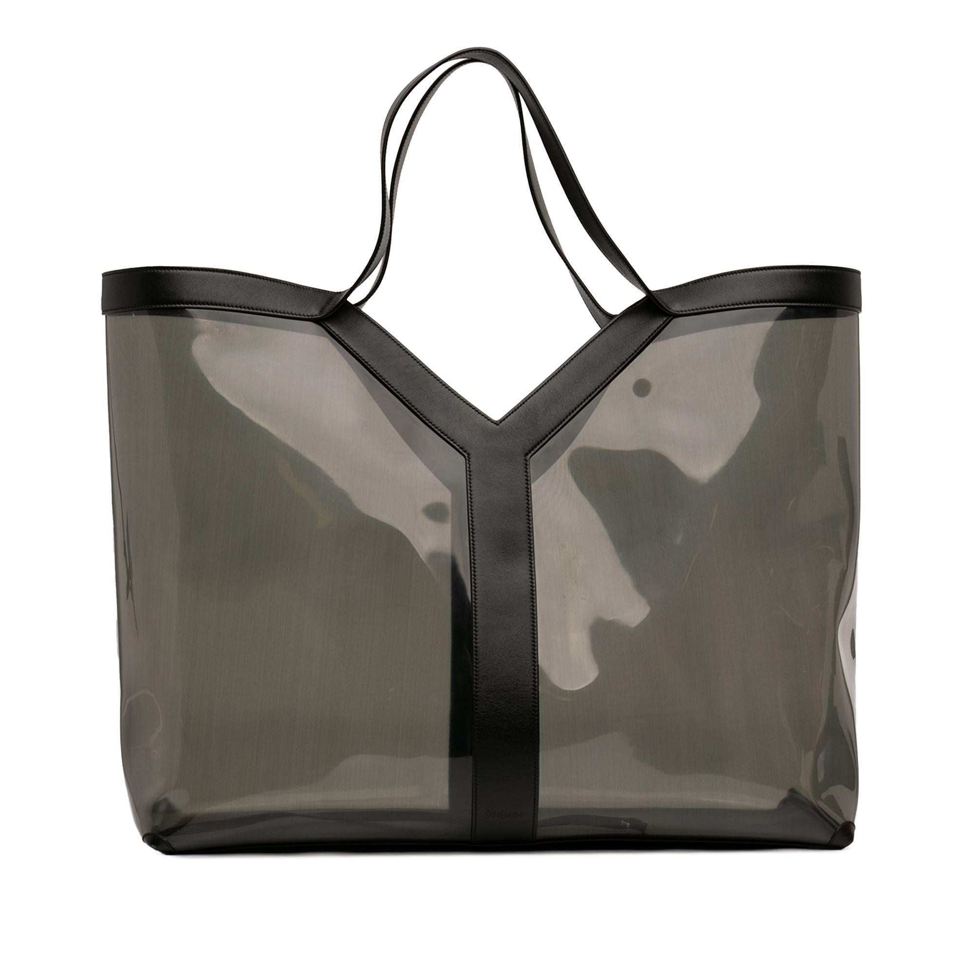 Saint Laurent Maxi PVC Transparent Y Tote