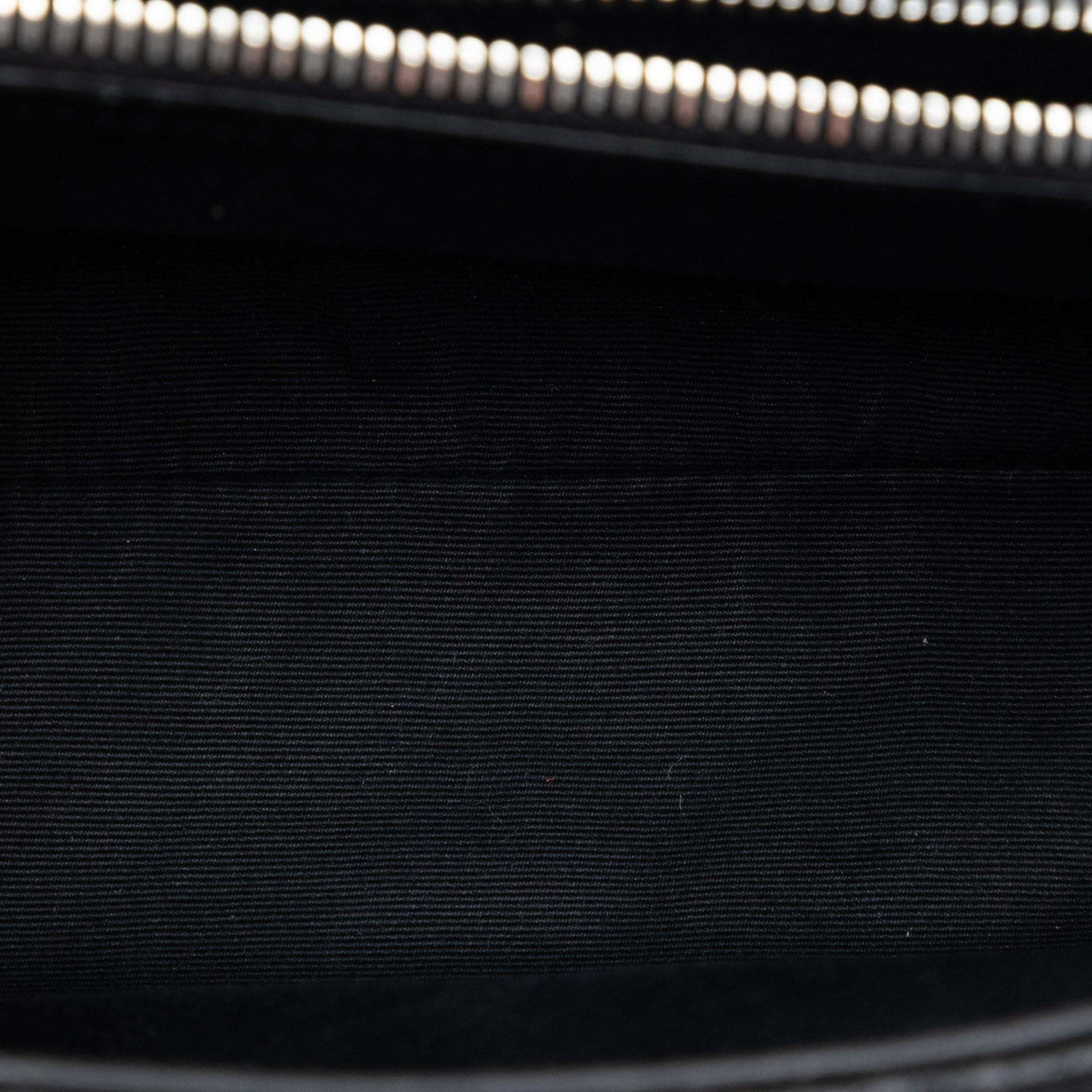 Saint Laurent Medium Chevron Embossed Leather Monogram College Satchel