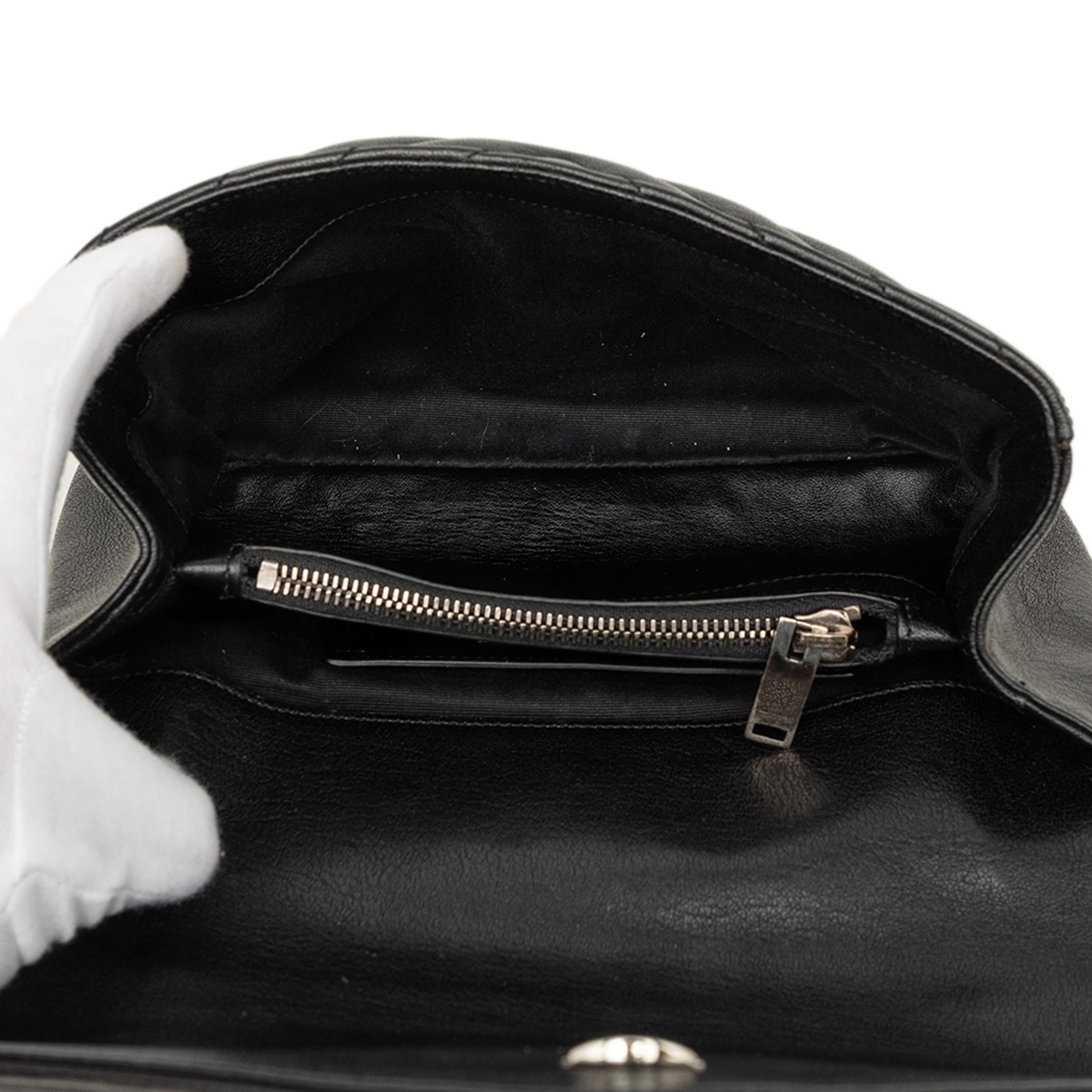 Saint Laurent Medium Chevron Sheepskin Monogram College Satchel