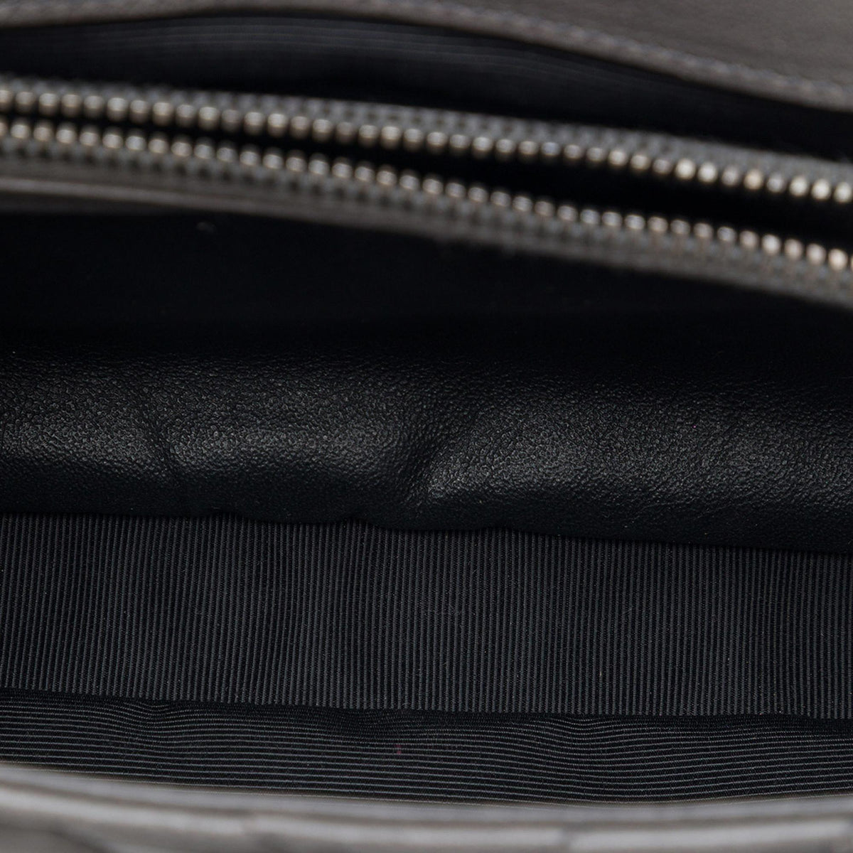 Saint Laurent Medium Chevron Sheepskin Monogram College Satchel