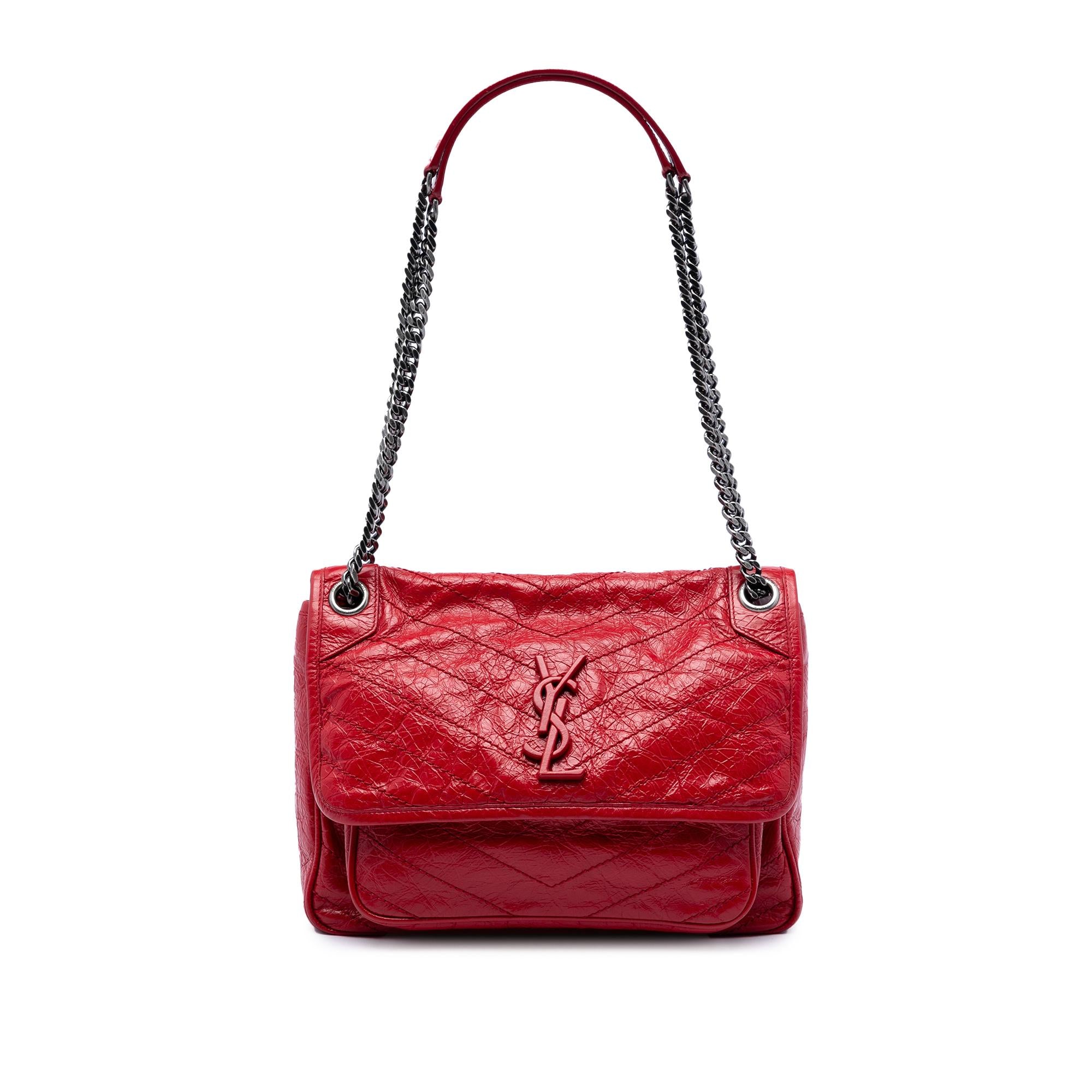 Saint Laurent Medium Crinkled Calfskin Niki