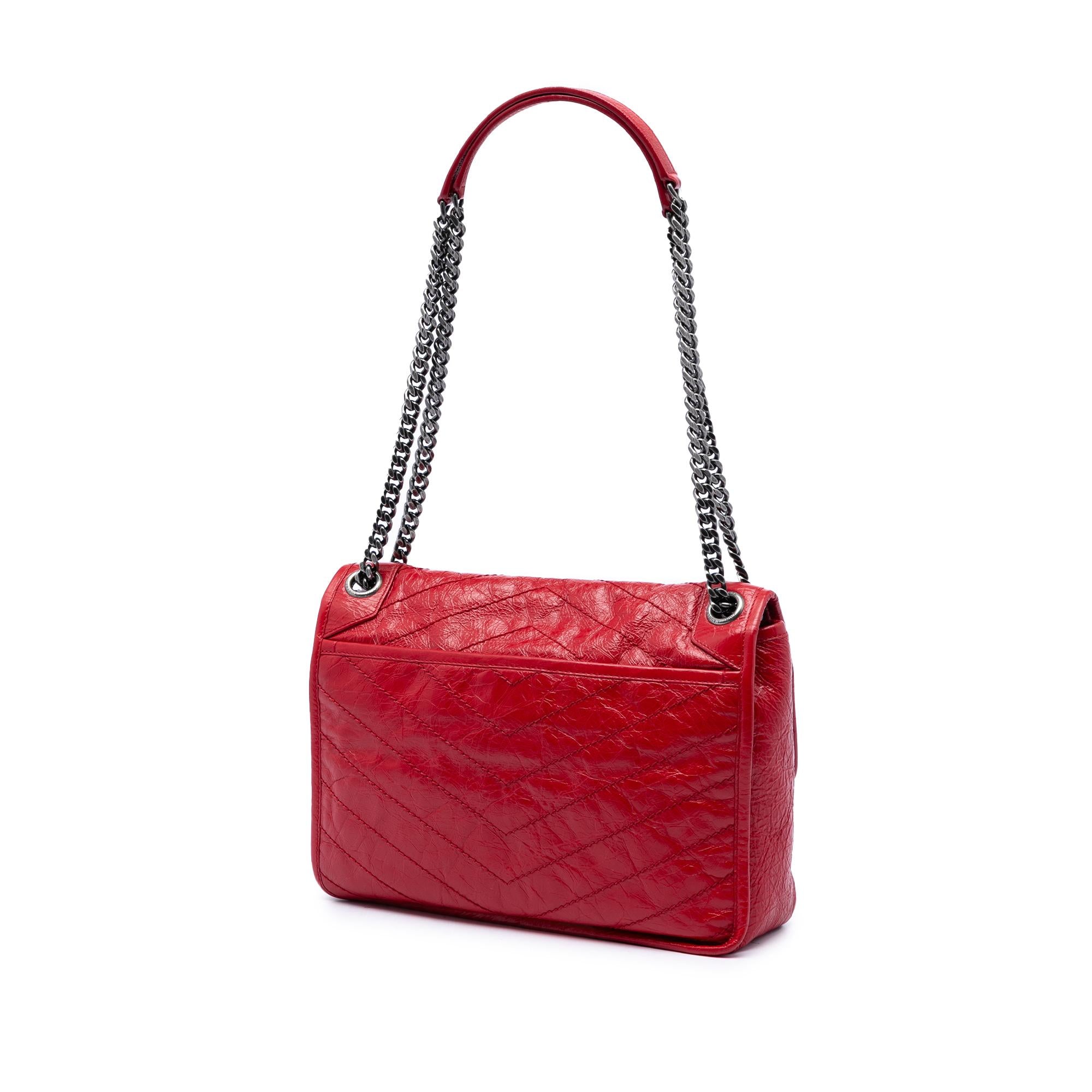 Saint Laurent Medium Crinkled Calfskin Niki
