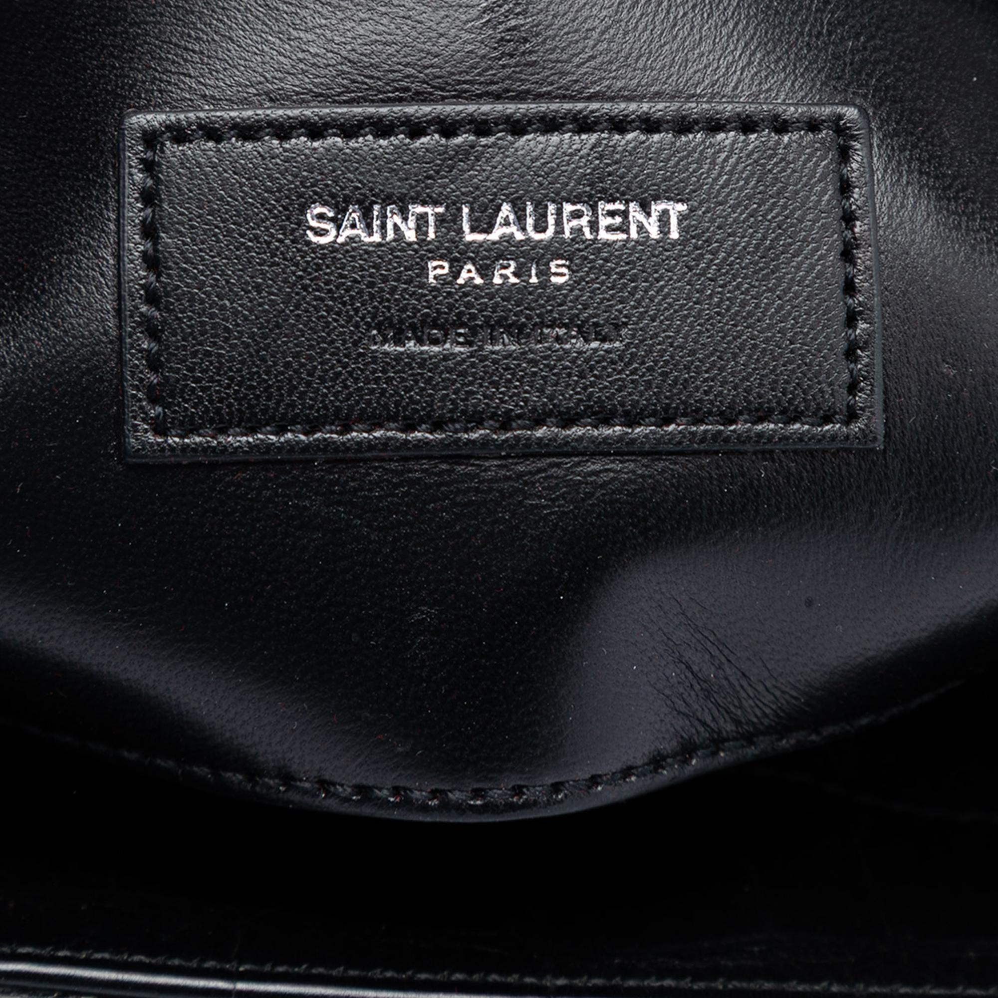 Saint Laurent Medium Croc Embossed Leather College Satchel