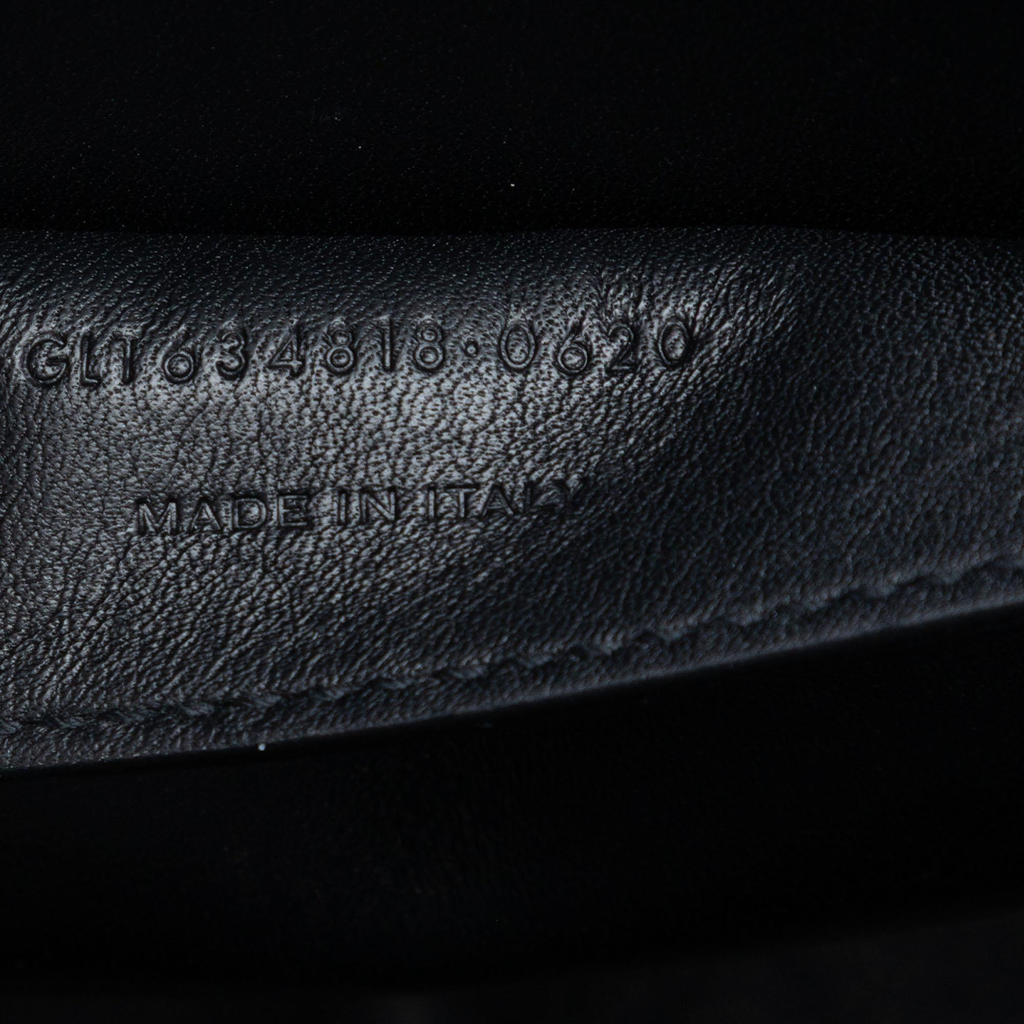 Saint Laurent Medium Croc Embossed Nubuck Monogram Kaia Crossbody