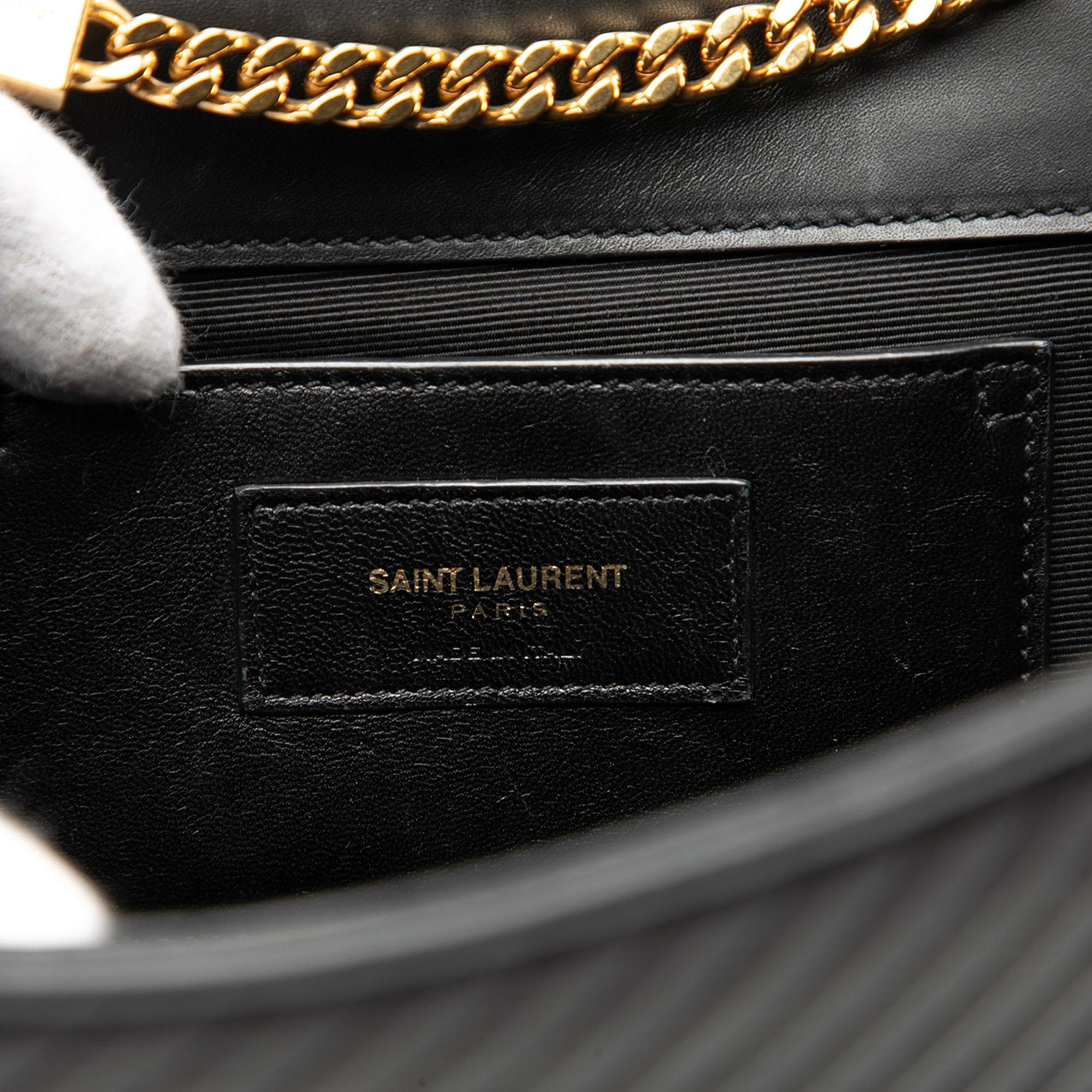 Saint Laurent Medium Diagonal Quilted Calfskin Monogram Kate Tassel Crossbody