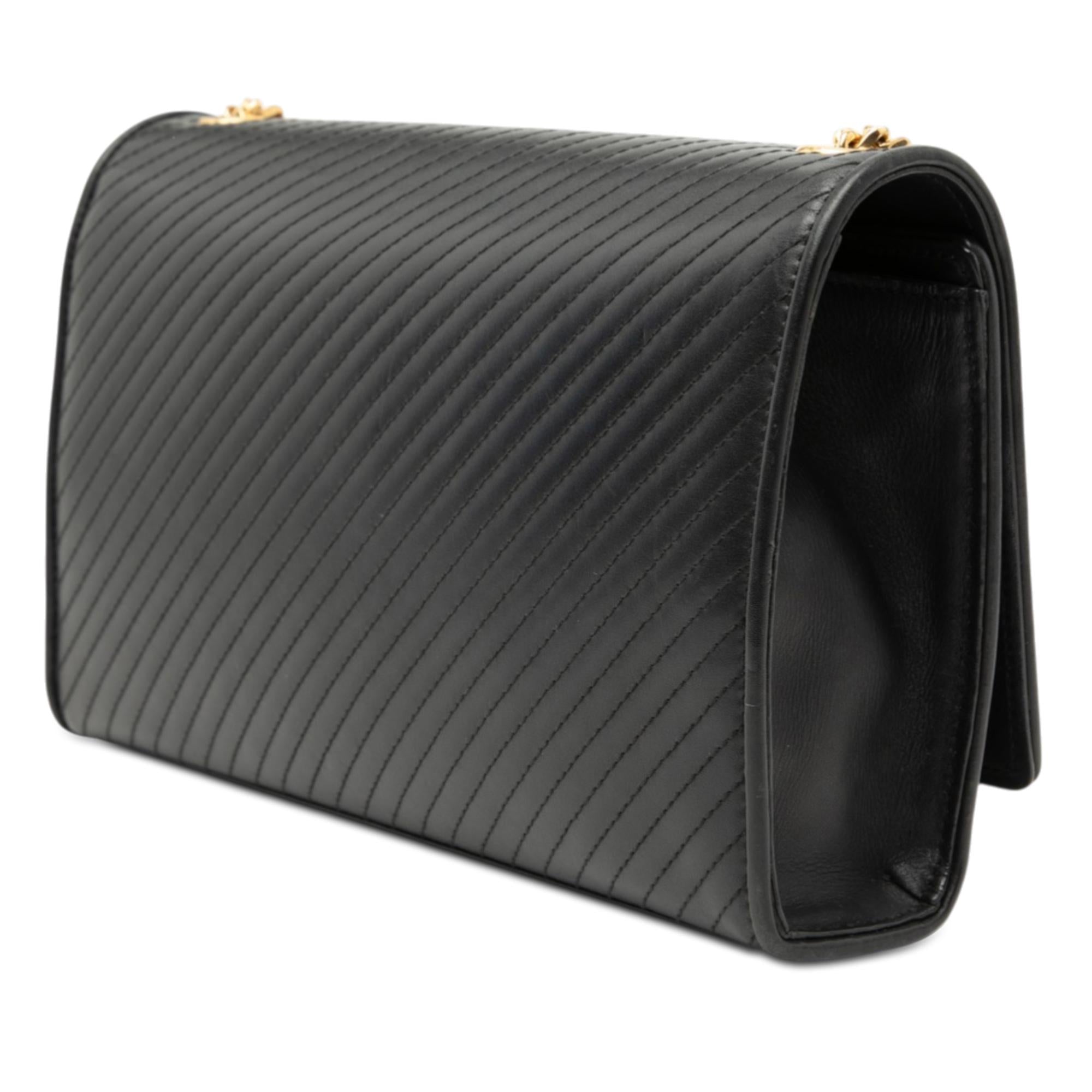 Saint Laurent Medium Diagonal Quilted Calfskin Monogram Kate Tassel Crossbody