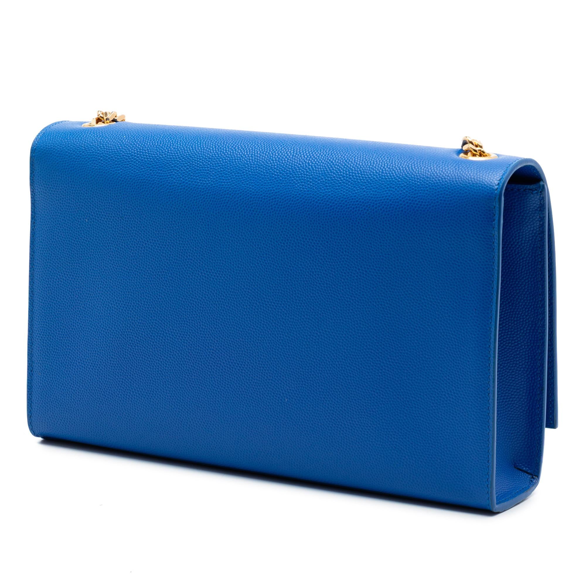 Saint Laurent Medium Grain De Poudre Monogram Kate Crossbody