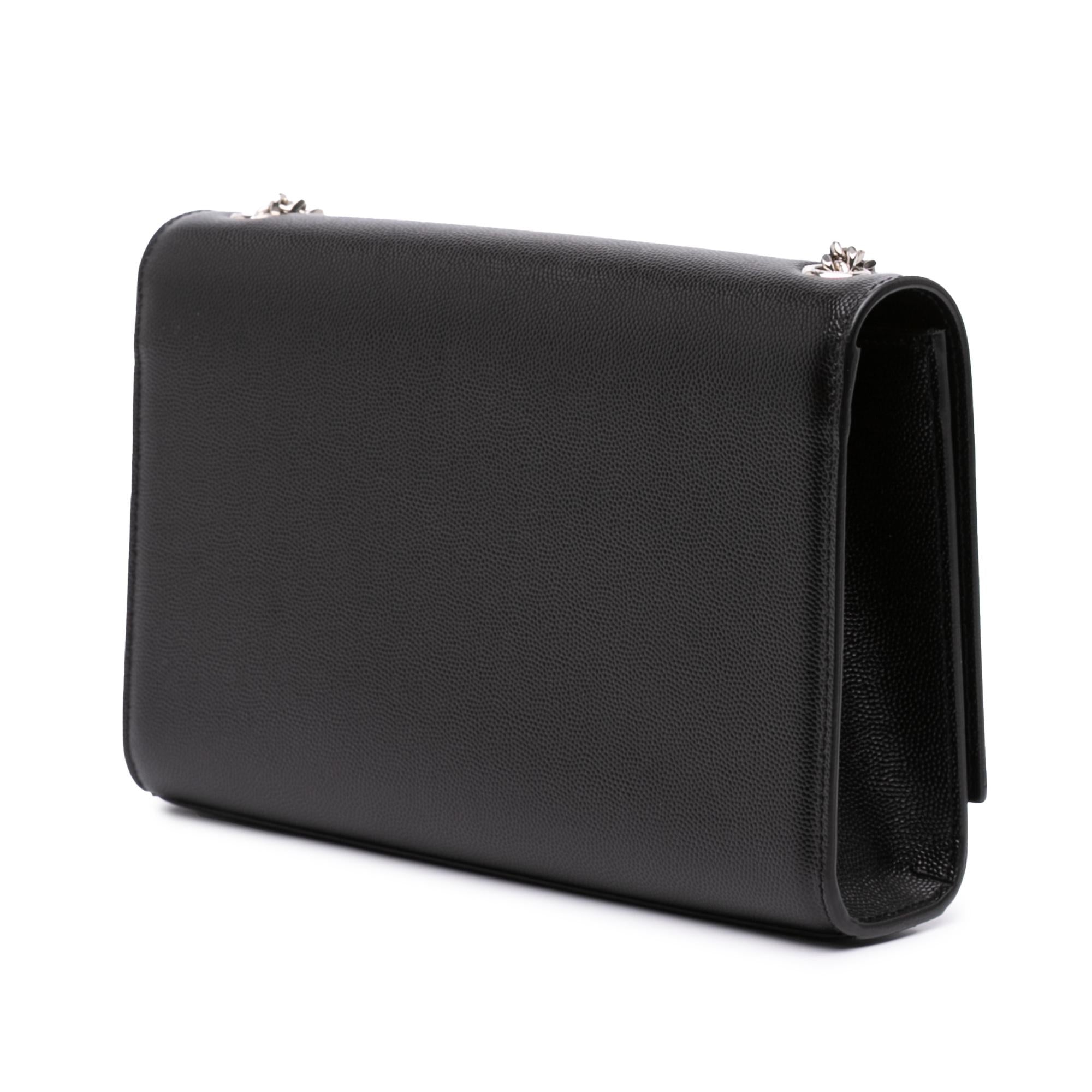 Saint Laurent Medium Grain De Poudre Monogram Kate Crossbody