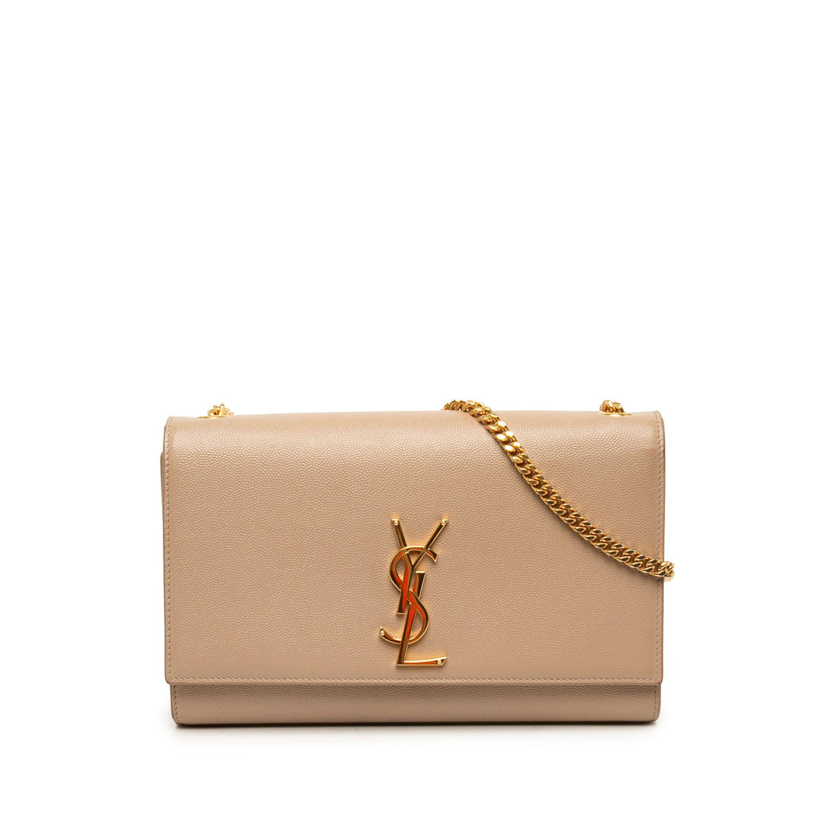Saint Laurent Medium Grain De Poudre Monogram Kate Crossbody