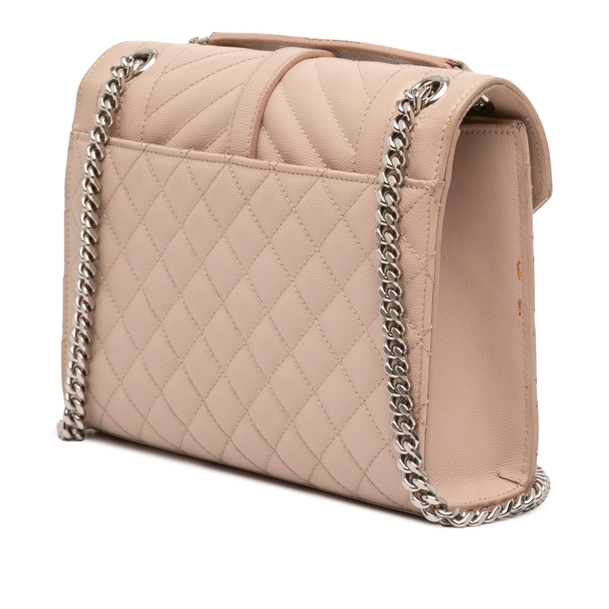 Saint Laurent Medium Grain De Poudre Triquilt Monogram Envelope Bag