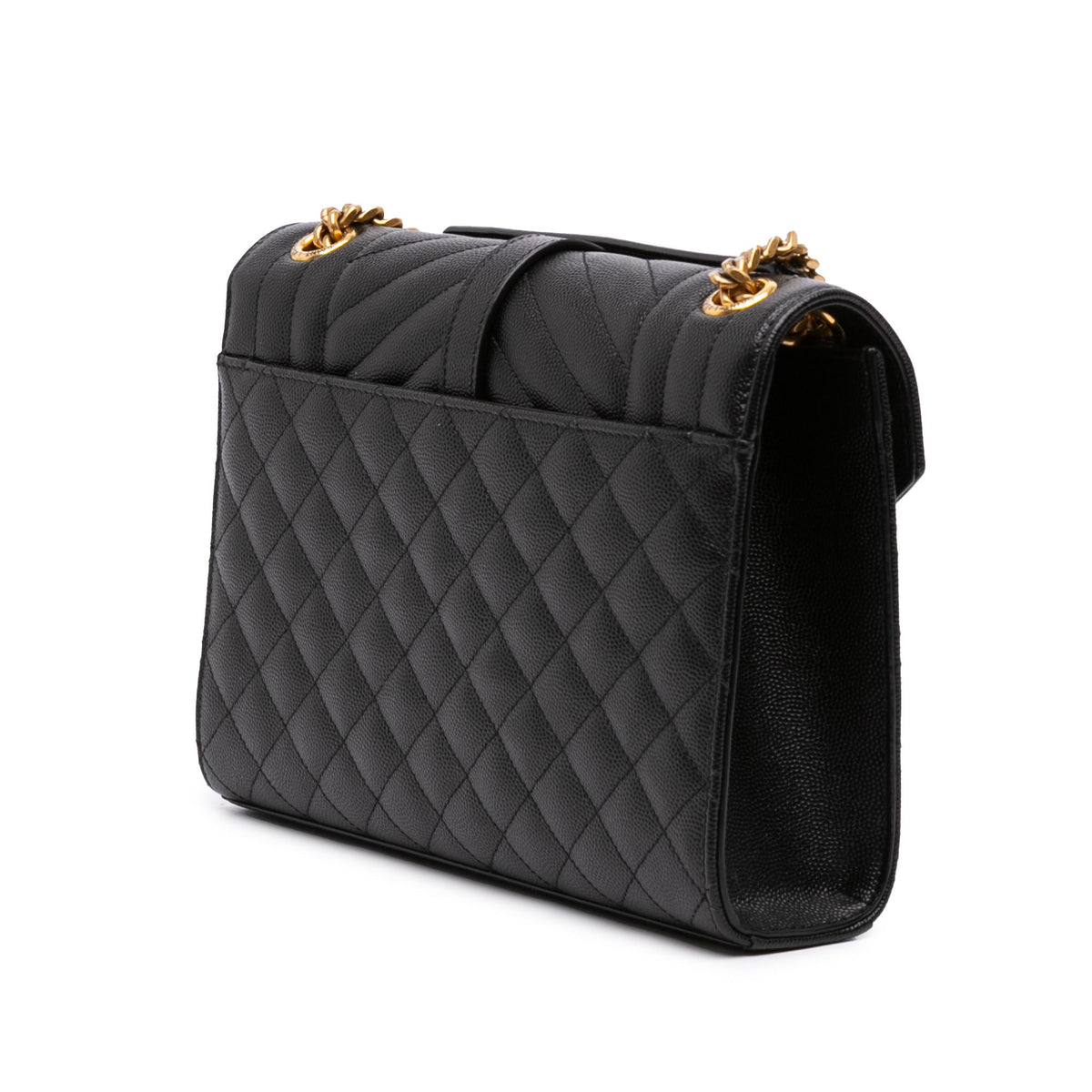 Saint Laurent Medium Grain De Poudre Triquilt Monogram Envelope Bag