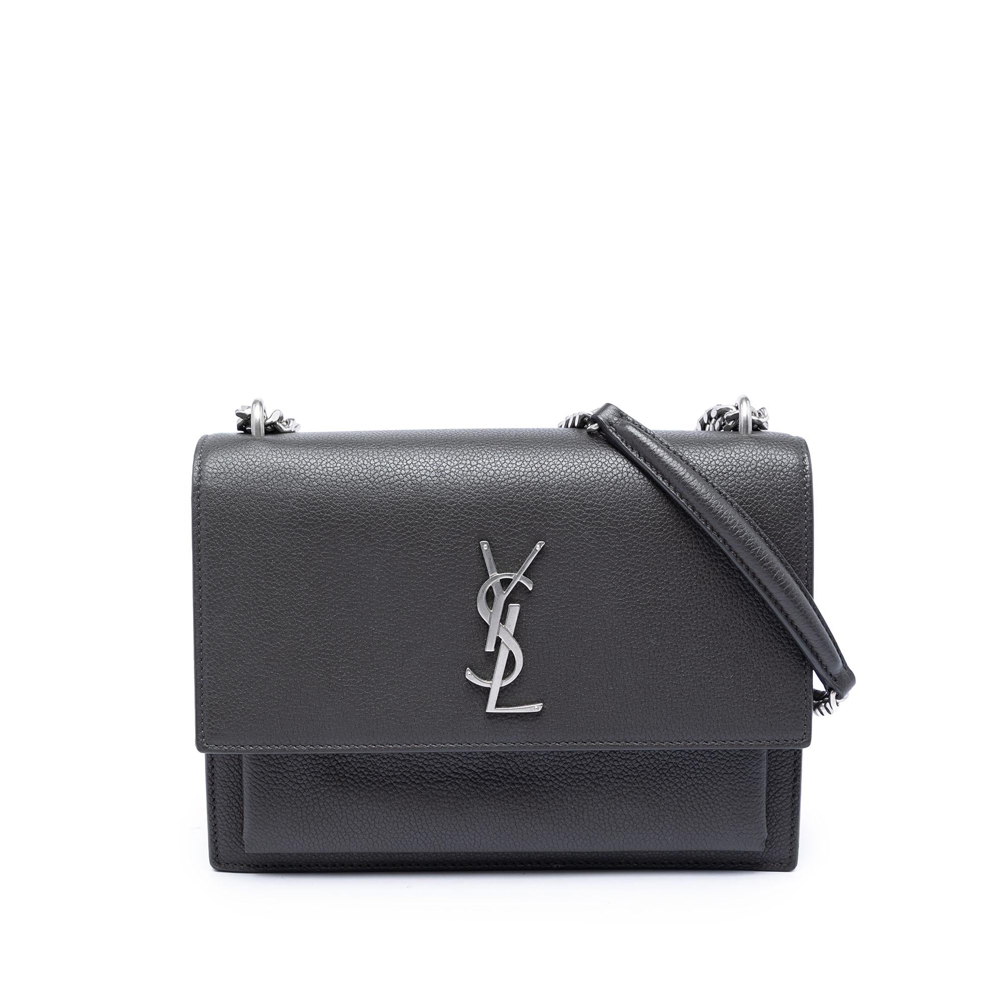Saint Laurent Medium Grained Calfskin Monogram Sunset Crossbody