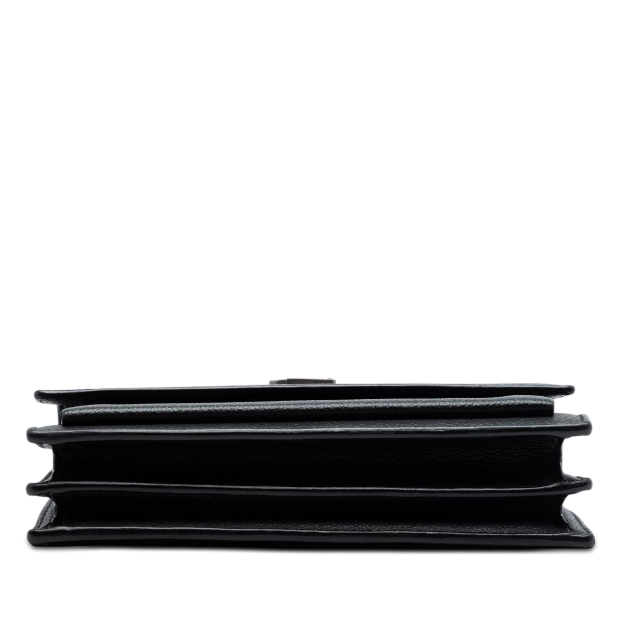 Saint Laurent Medium Grained Calfskin Monogram Sunset Crossbody