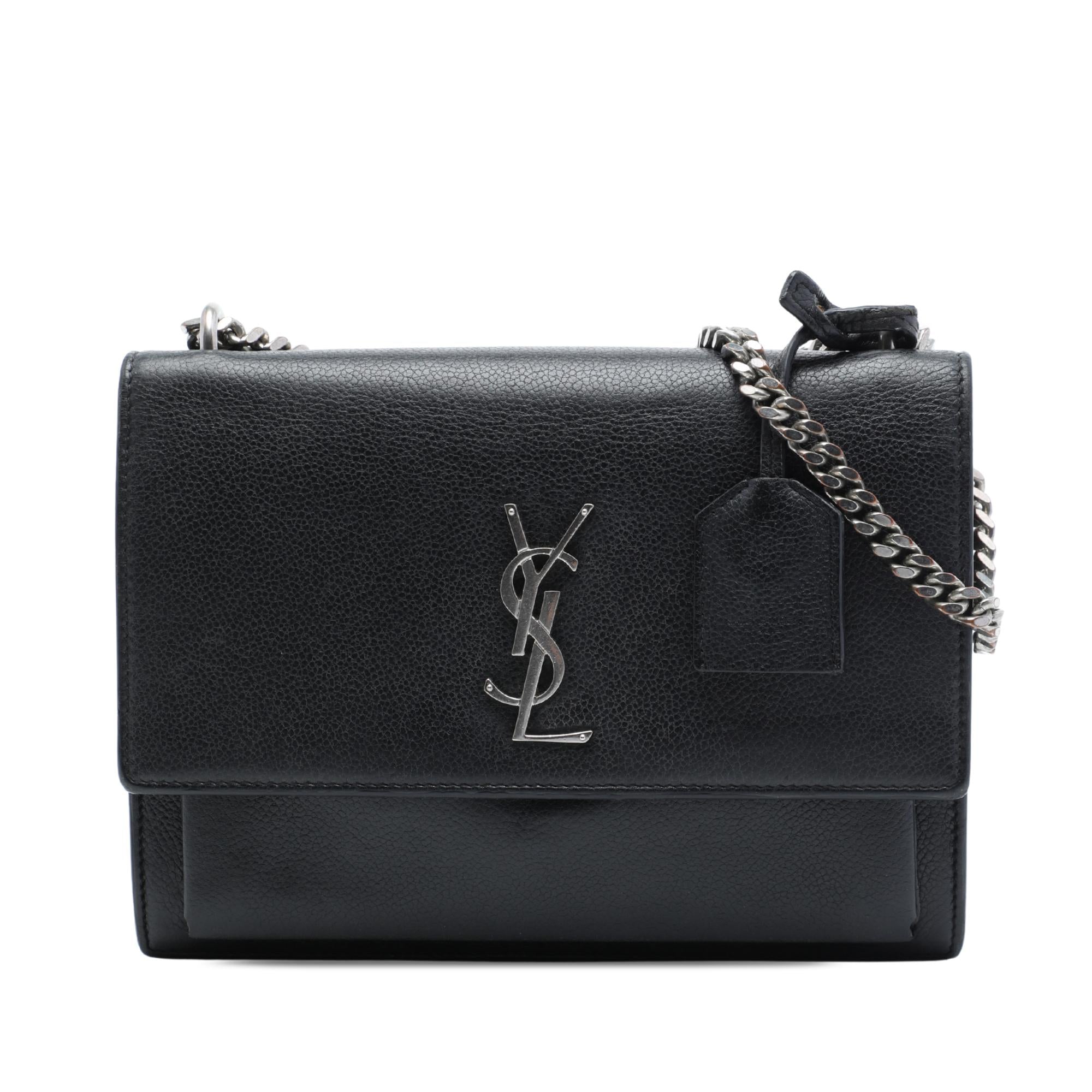 Saint Laurent Medium Grained Calfskin Monogram Sunset Crossbody