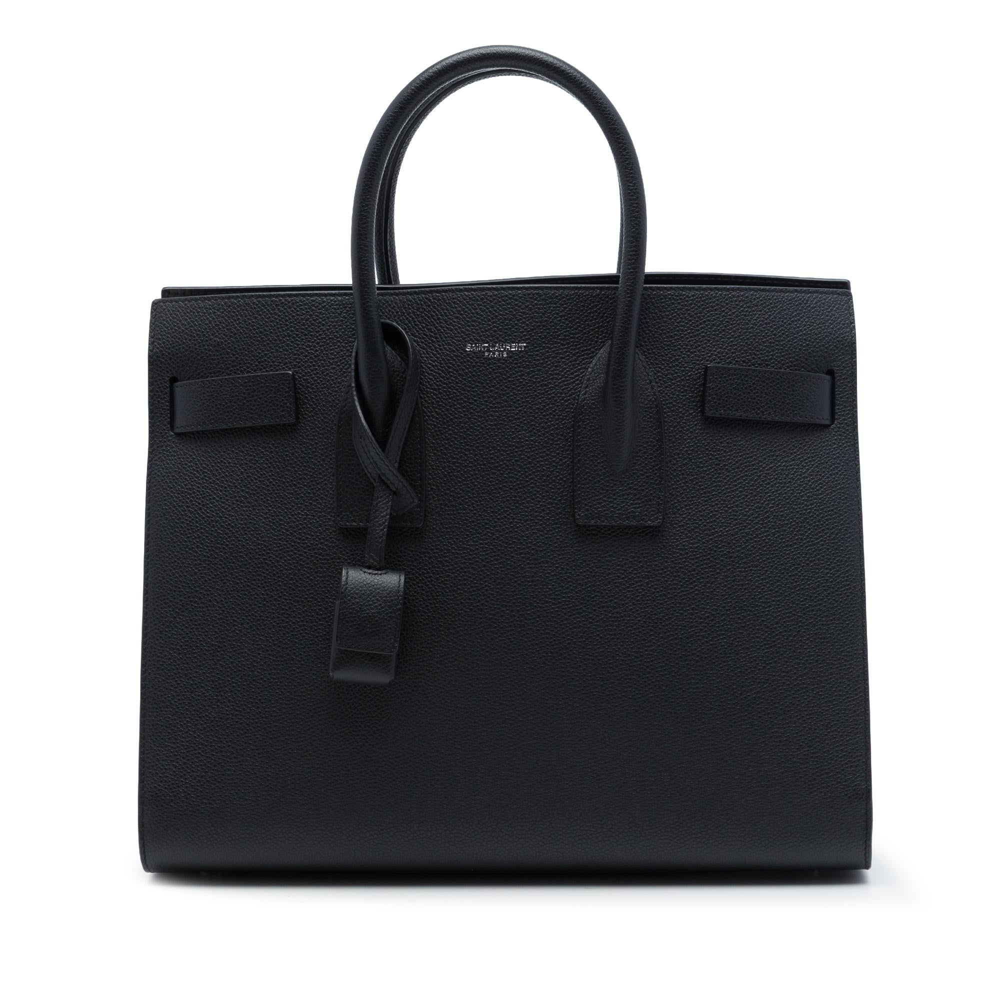 Saint Laurent Medium Grained Calfskin Sac De Jour Satchel