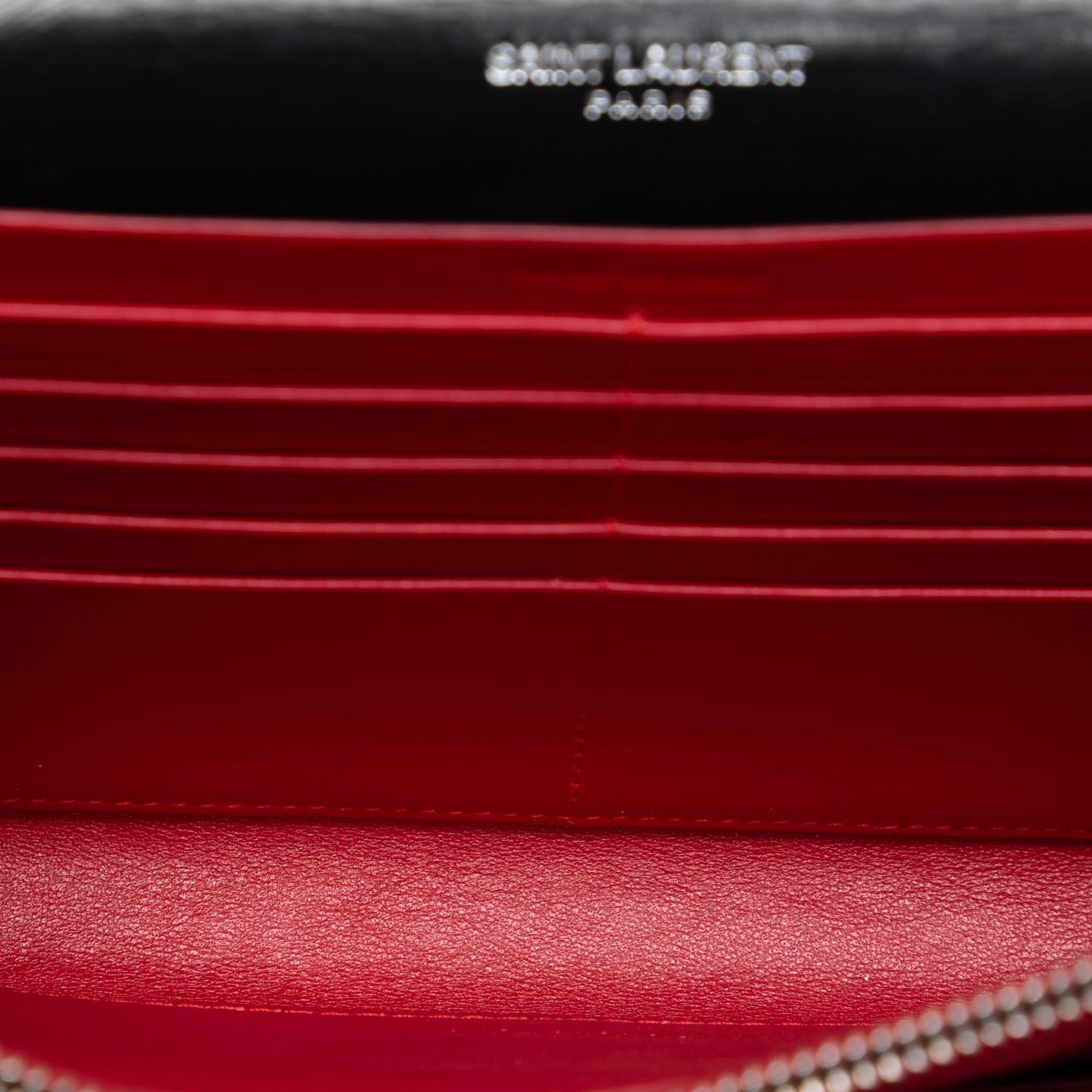 Saint Laurent Medium Horizontal Quilted Calfskin Monogram Kate Crossbody