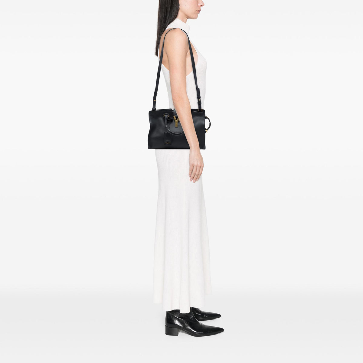 Saint Laurent Medium Leather Classic Y Cabas Satchel