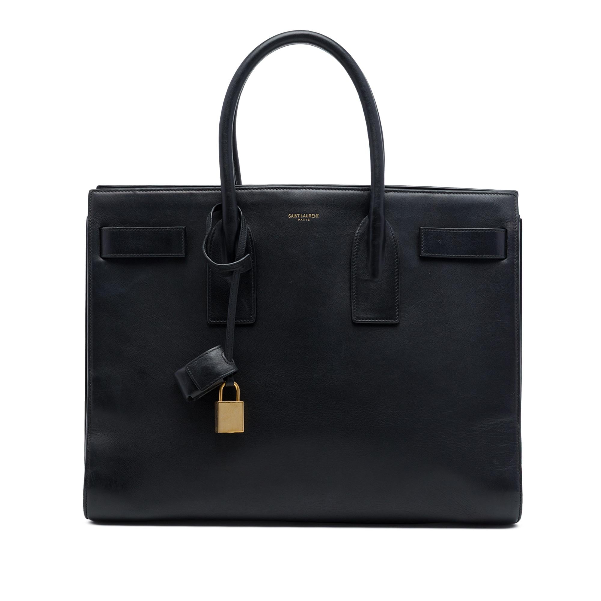 Saint Laurent Medium Leather Sac De Jour Satchel
