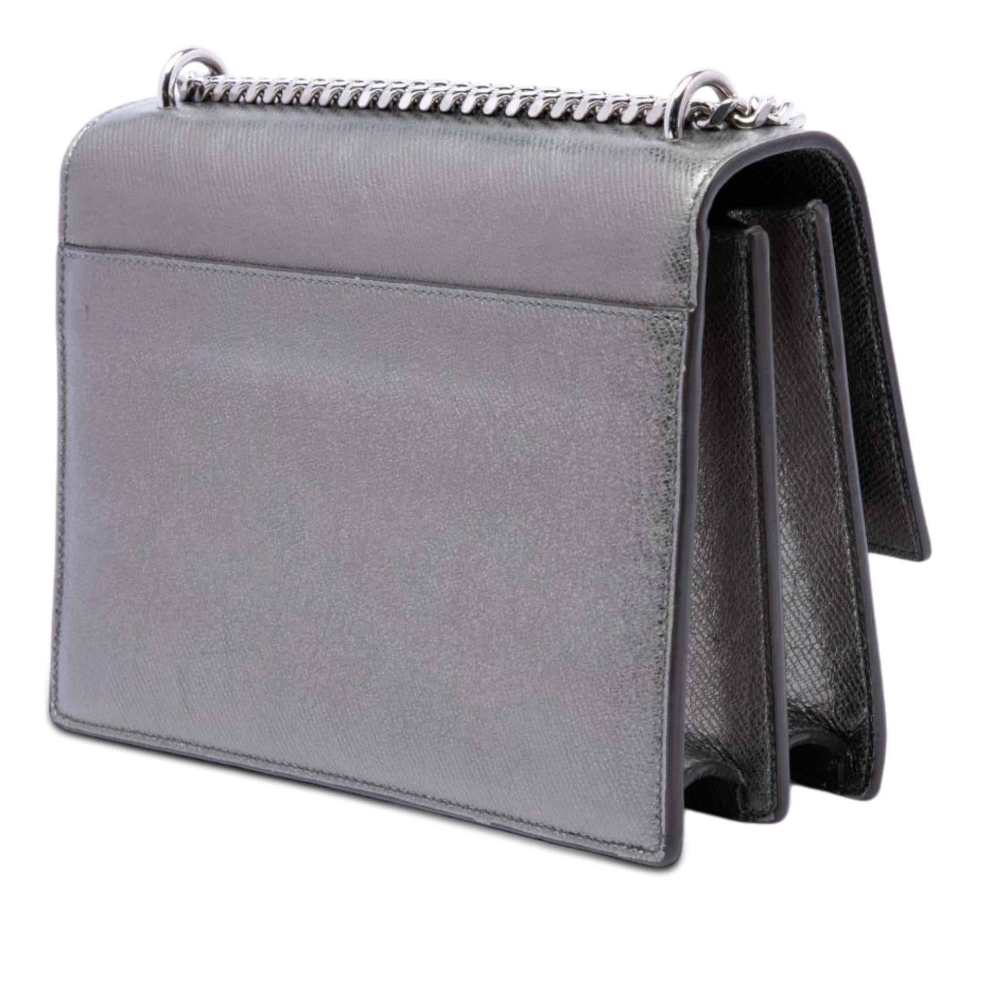 Saint Laurent Medium Metallic Calfskin Monogram Sunset Crossbody