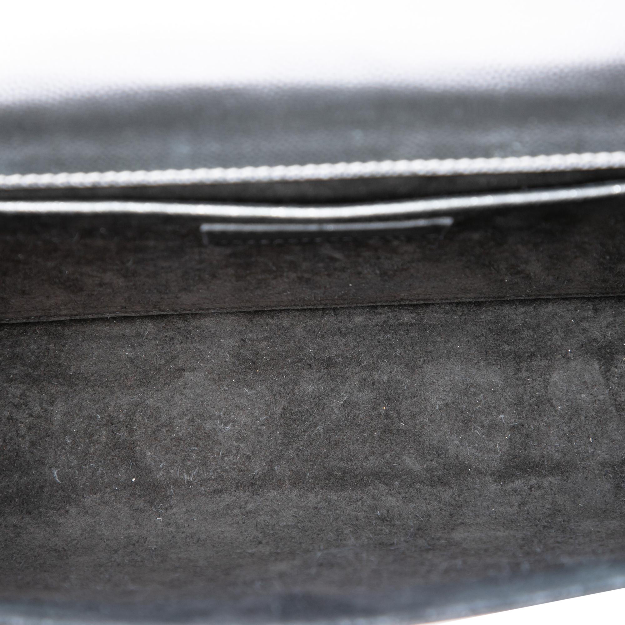 Saint Laurent Medium Metallic Grain De Poudre Monogram Kate Crossbody