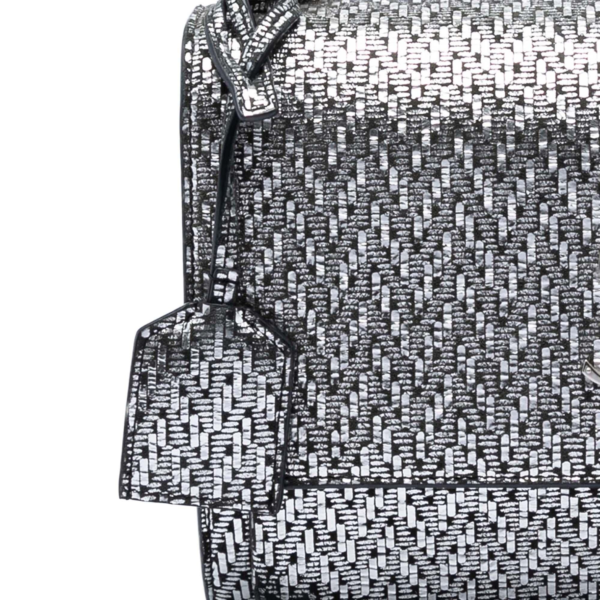 Saint Laurent Medium Metallic Woven Leather Monogram Sunset Crossbody